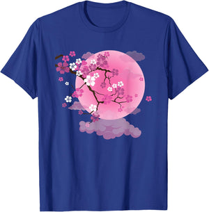 Japanese Sakura Cherry Blossom Tree Art Print T-Shirt - T-Shirt | Royal
