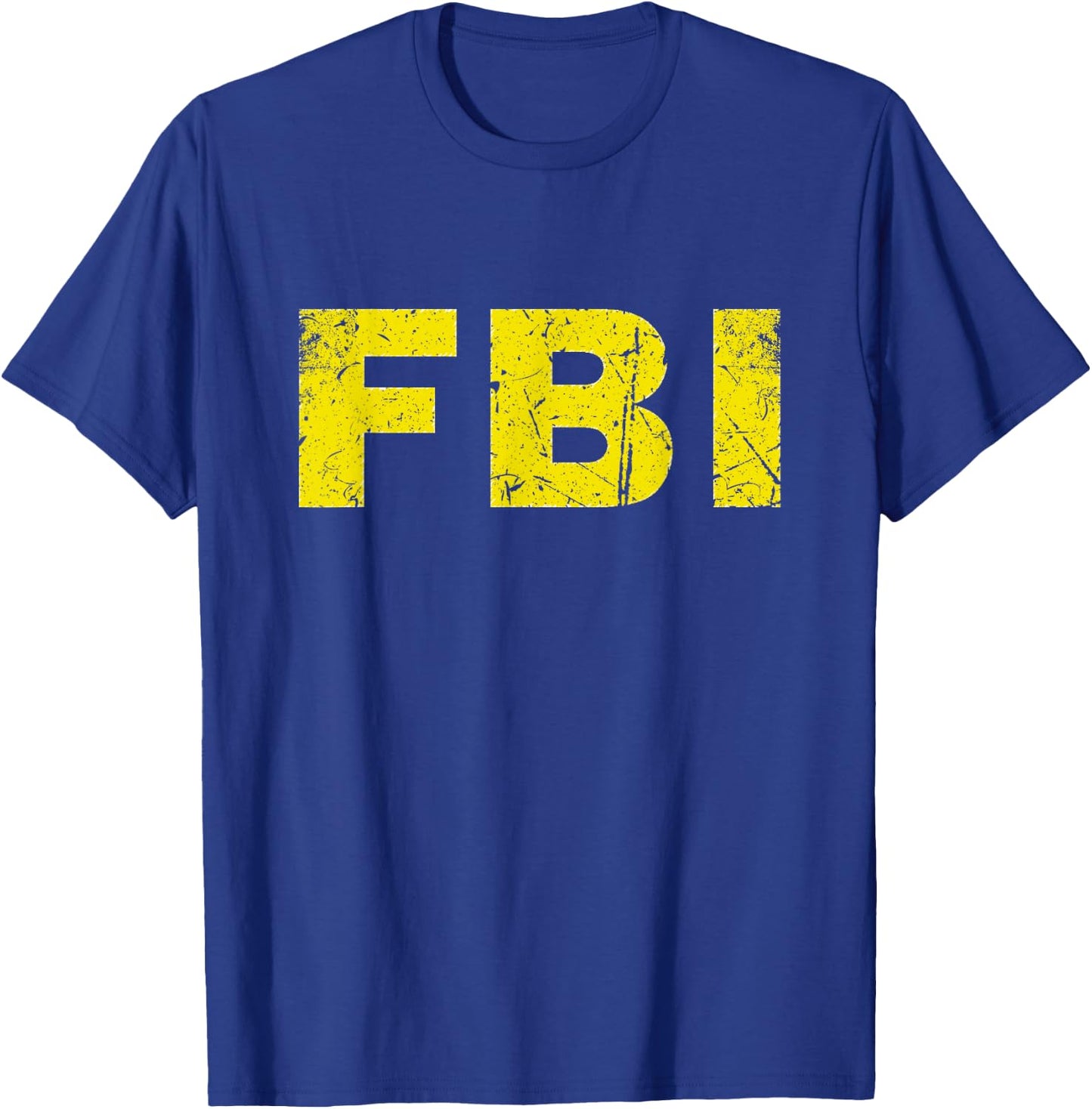 Federal Bureau of Investigation FBI Costume Distressed T-Shirt - T-Shirt | Royal