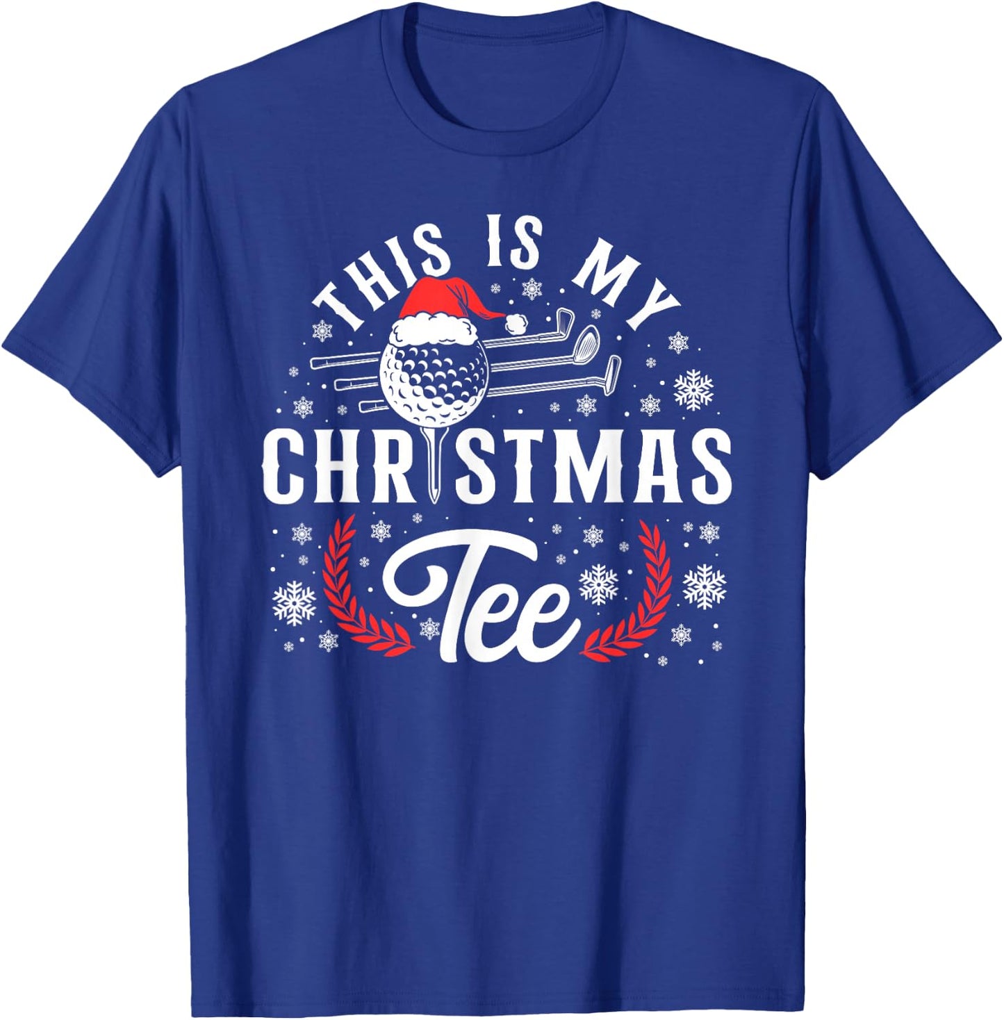 Golf Christmas Pun Vintage This Is My Christmas T-Shirt - T-Shirt | Royal