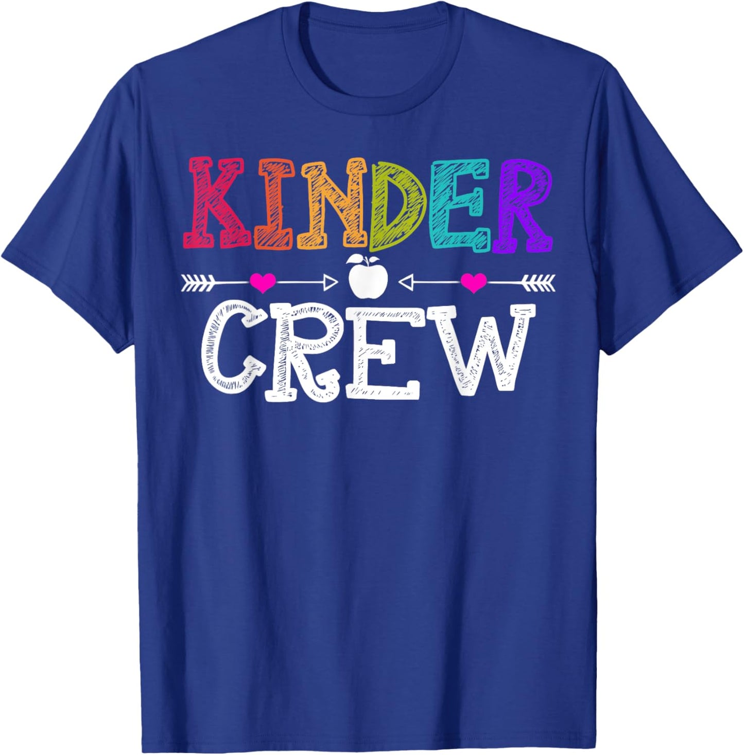 Kinder Crew Funny Kindergarten Teacher 1st Day of School Men Women Girls Kids T-Shirt - T-Shirt | Royal