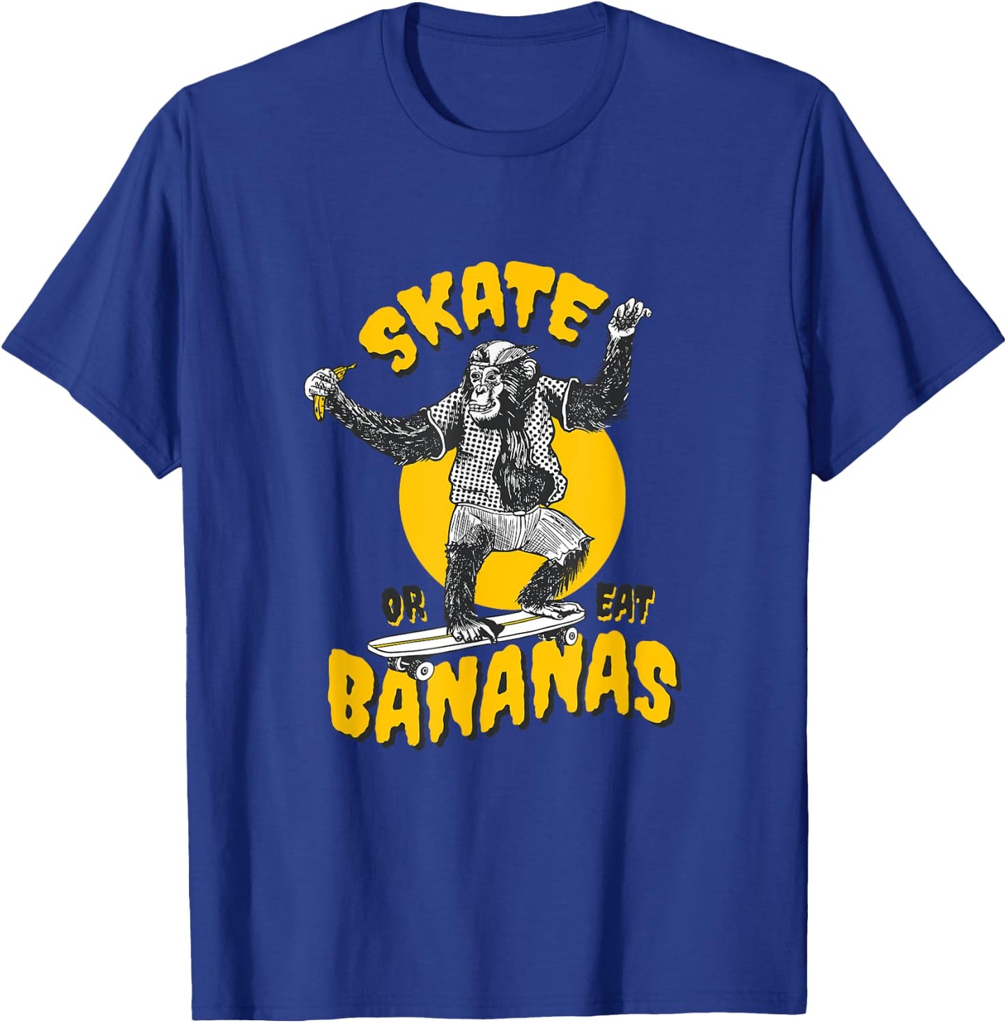 Skater Monkey Skateboard T-Shirt - T-Shirt | Royal