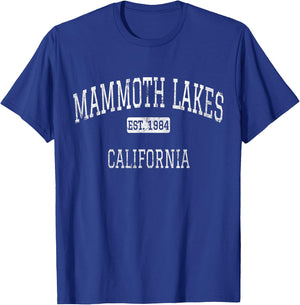 Mammoth Lakes California CA Vintage T-Shirt - T-Shirt | Royal