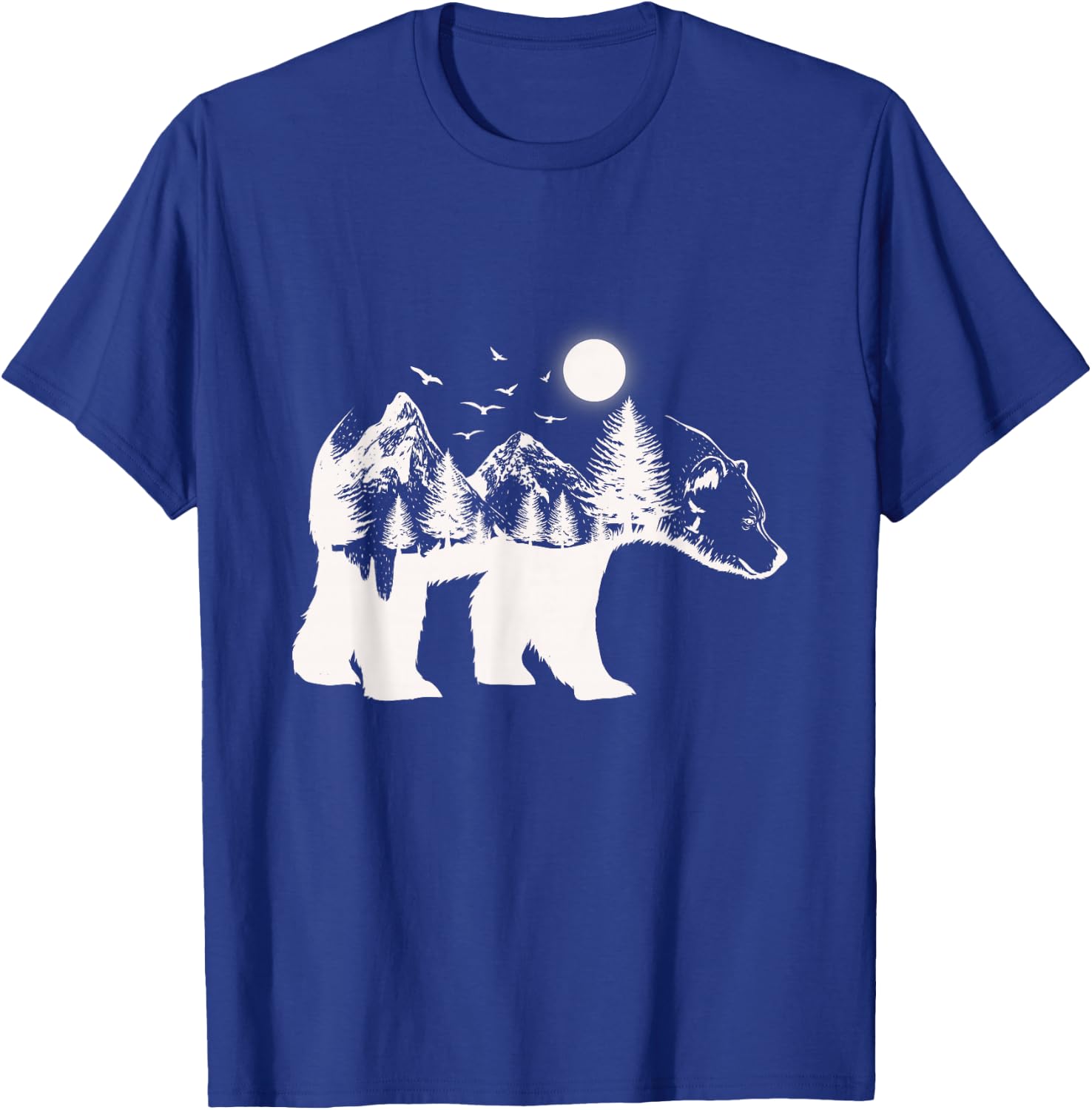 Bear illustration made of trees bears T-Shirt - T-Shirt | Royal