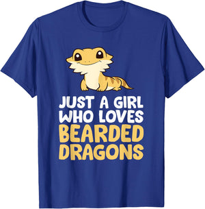 Just a Girl Who Loves Bearded Dragons T-Shirt - T-Shirt | Royal