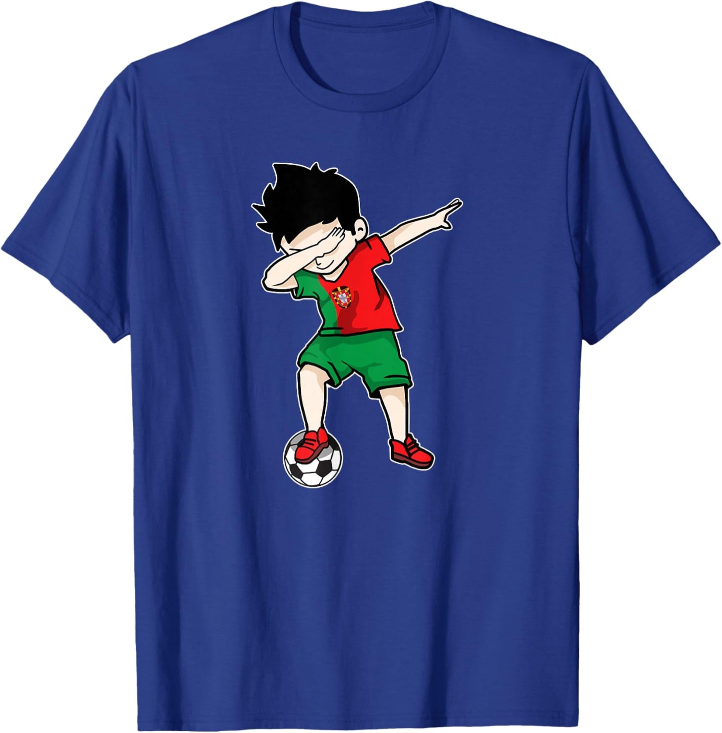 Dabbing Soccer Boy Portugal Football - Portuguese Gift T-Shirt - T-Shirt | Royal