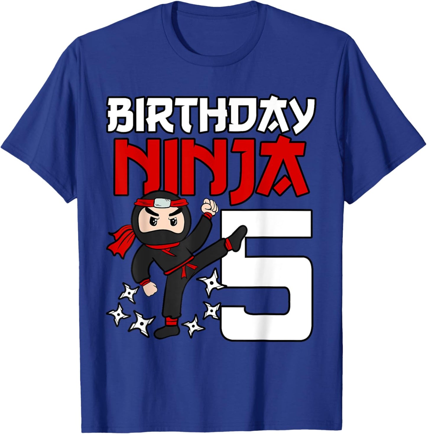 Birthday Ninja 7th Birthday Japan Boys Kids Ninja Party T-Shirt - T-Shirt | Royal