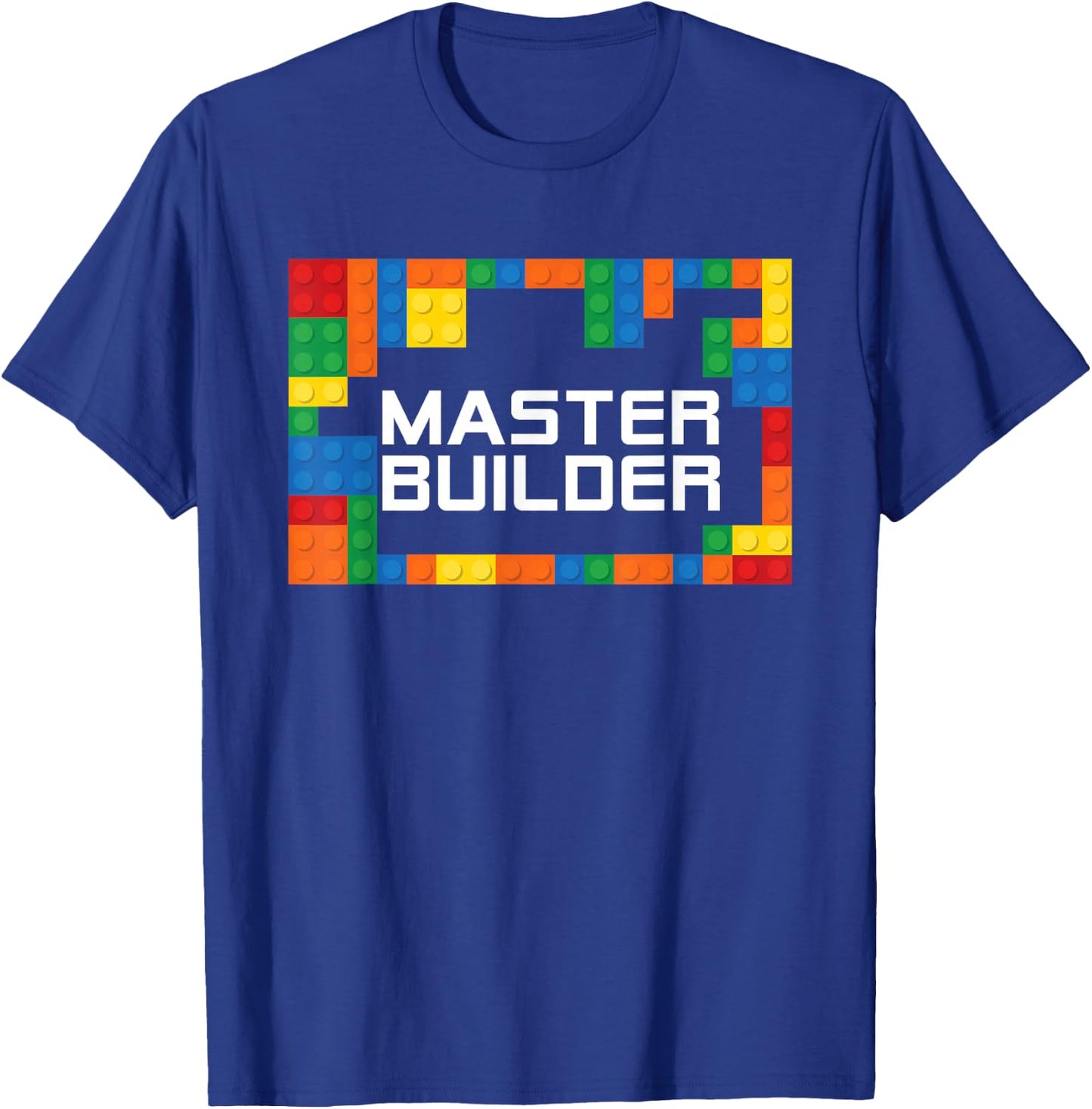 Master Builder Engineer Big Building Blocks Build Children T-Shirt - T-Shirt | Royal