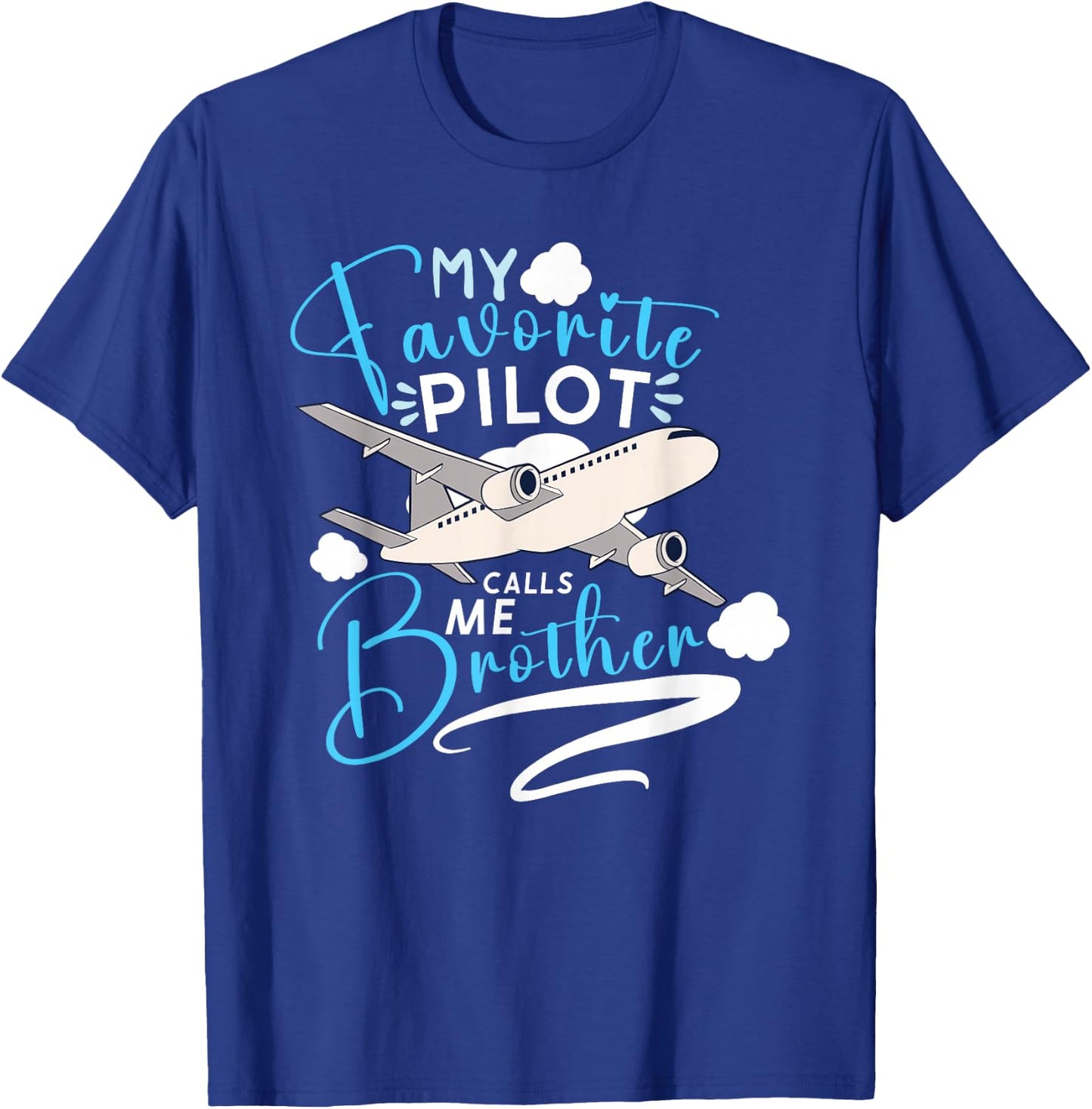 Pilot Aviation Airplane Airline Captain Aviator Aircraft T-Shirt - T-Shirt | Royal