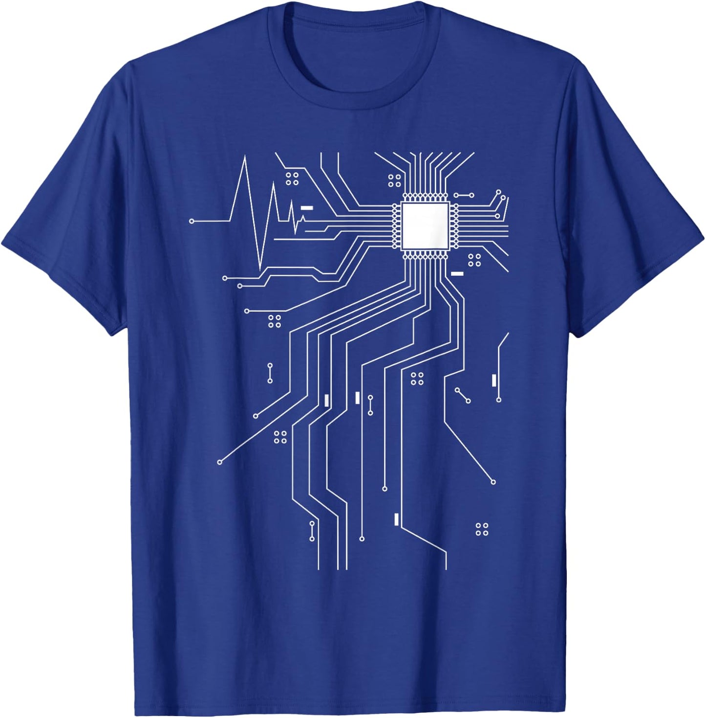 Computer Scientist Programmer CPU Heart Board Funny Nerd T-Shirt - T-Shirt | Royal