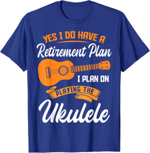 Funny Retirement Ukulele Player Guitar T-Shirt - T-Shirt | Royal