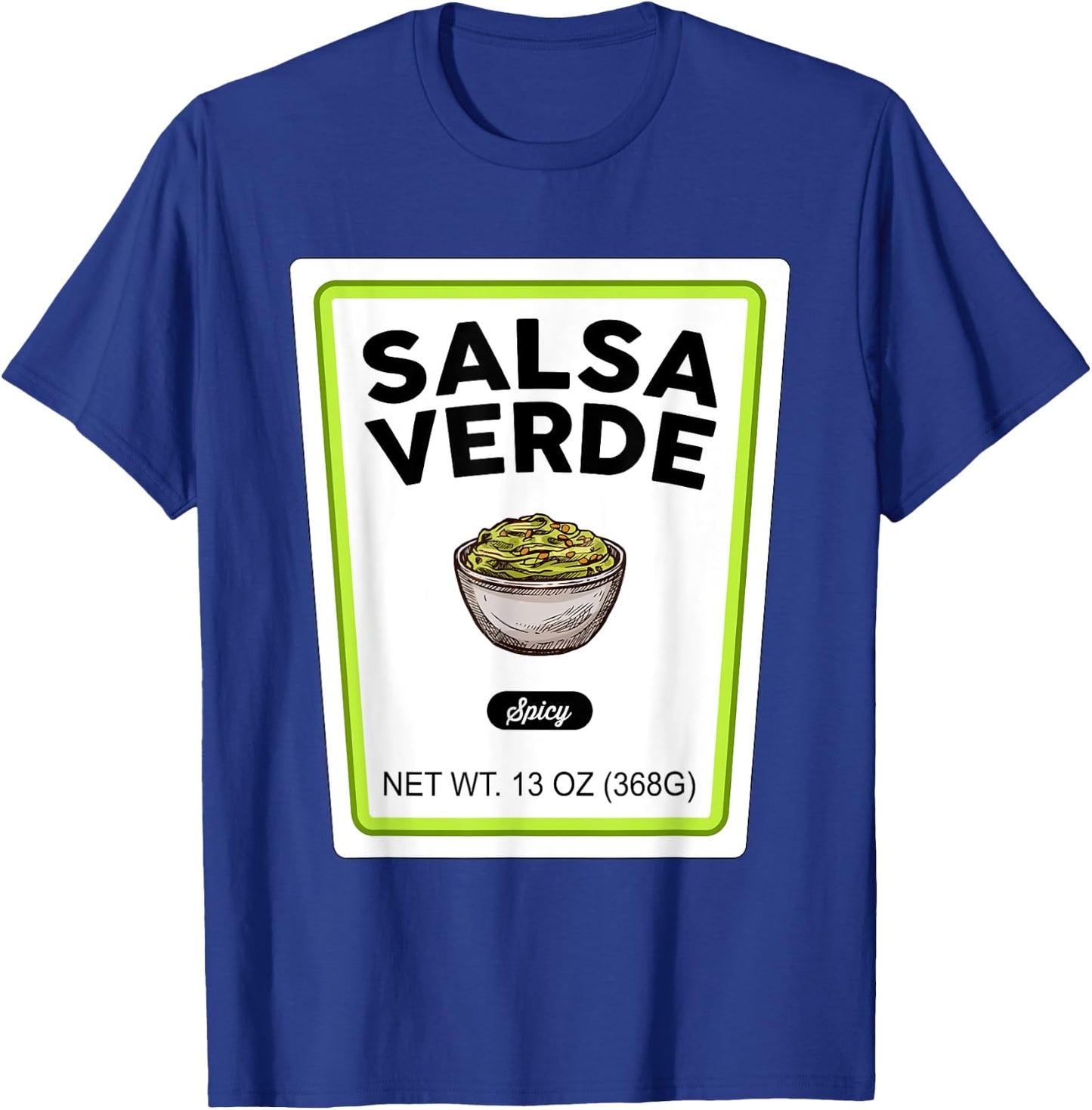 Halloween Matching Costume Salsa Verde Bottle Label T-Shirt - T-Shirt | Royal