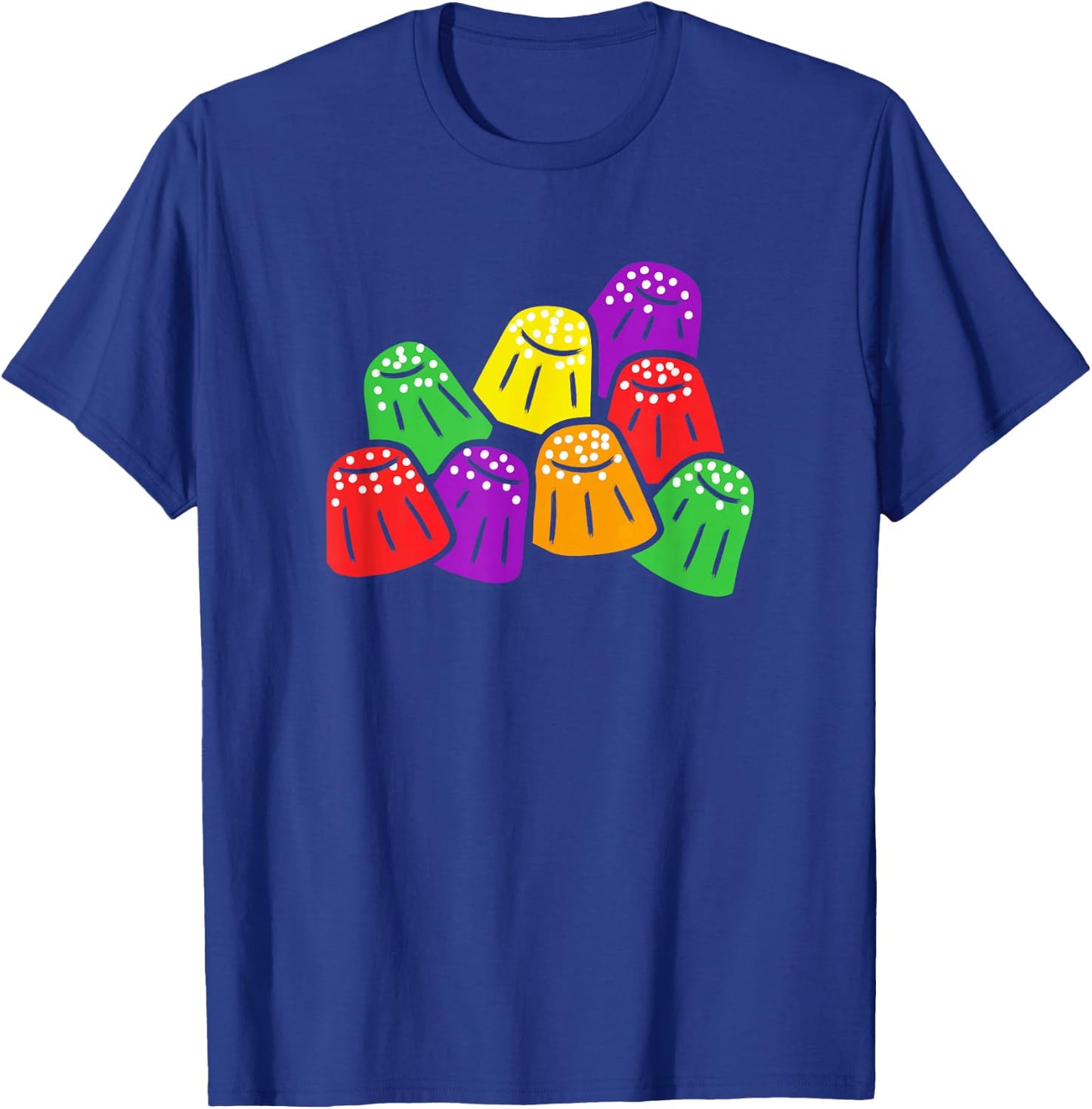 Gumdrops Jelly Candies Simple Wordless Bright Colors Graphic T-Shirt - T-Shirt | Royal