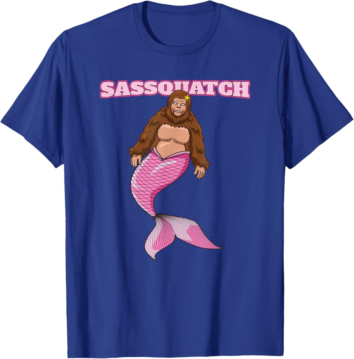 Sassquatch - Funny Bigfoot Mermaid T-Shirt - T-Shirt | Royal