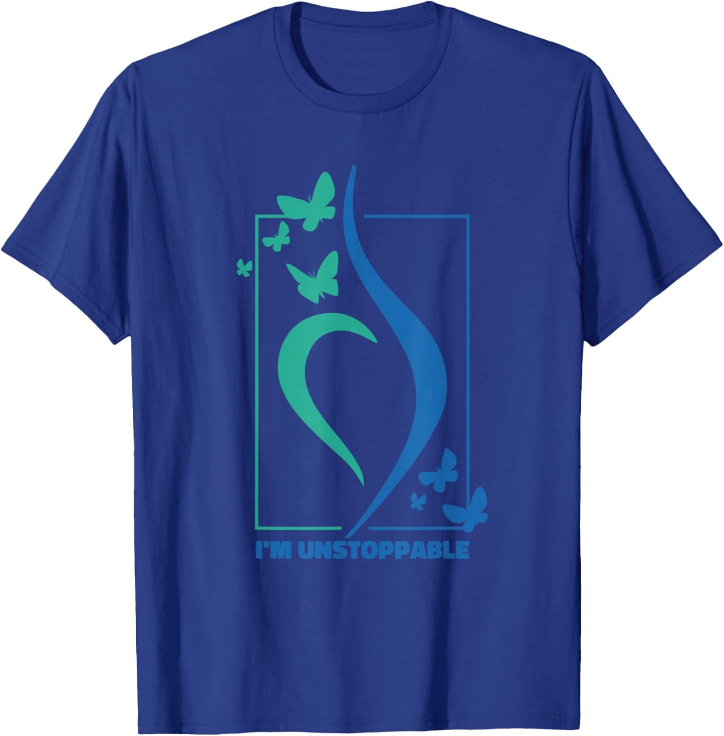 Eating Disorder Awareness Unstoppable Affirmation Strength T-Shirt - T-Shirt | Royal