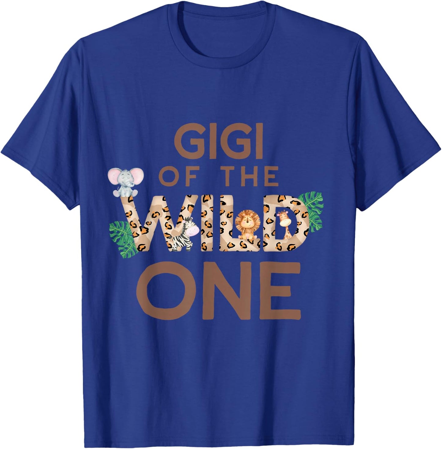 Gigi of The Wild One Animal Safari 1st Birthday Family T-Shirt - T-Shirt | Royal