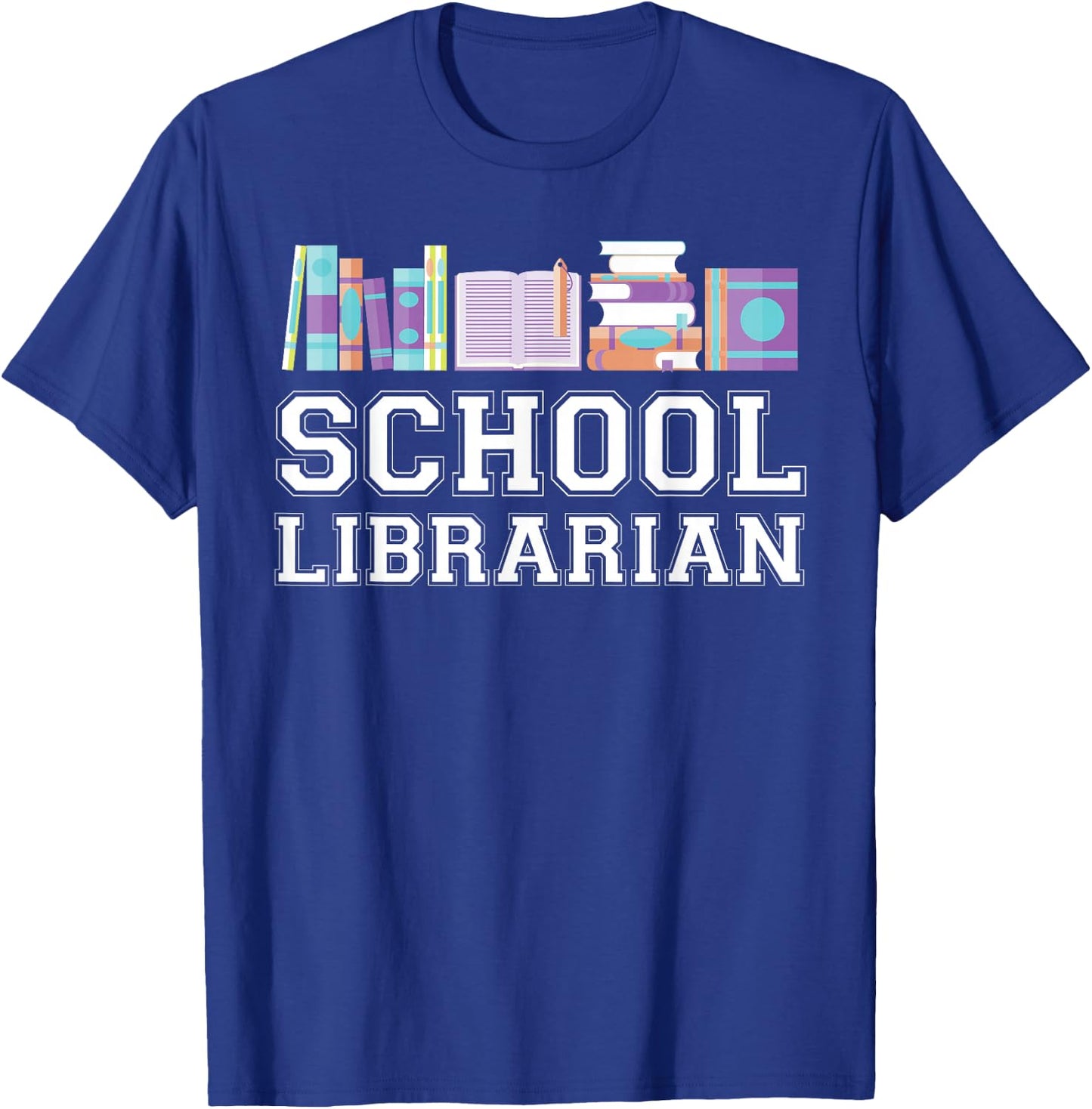 Funny Elementary And Middle School Librarian T-Shirt - T-Shirt | Royal