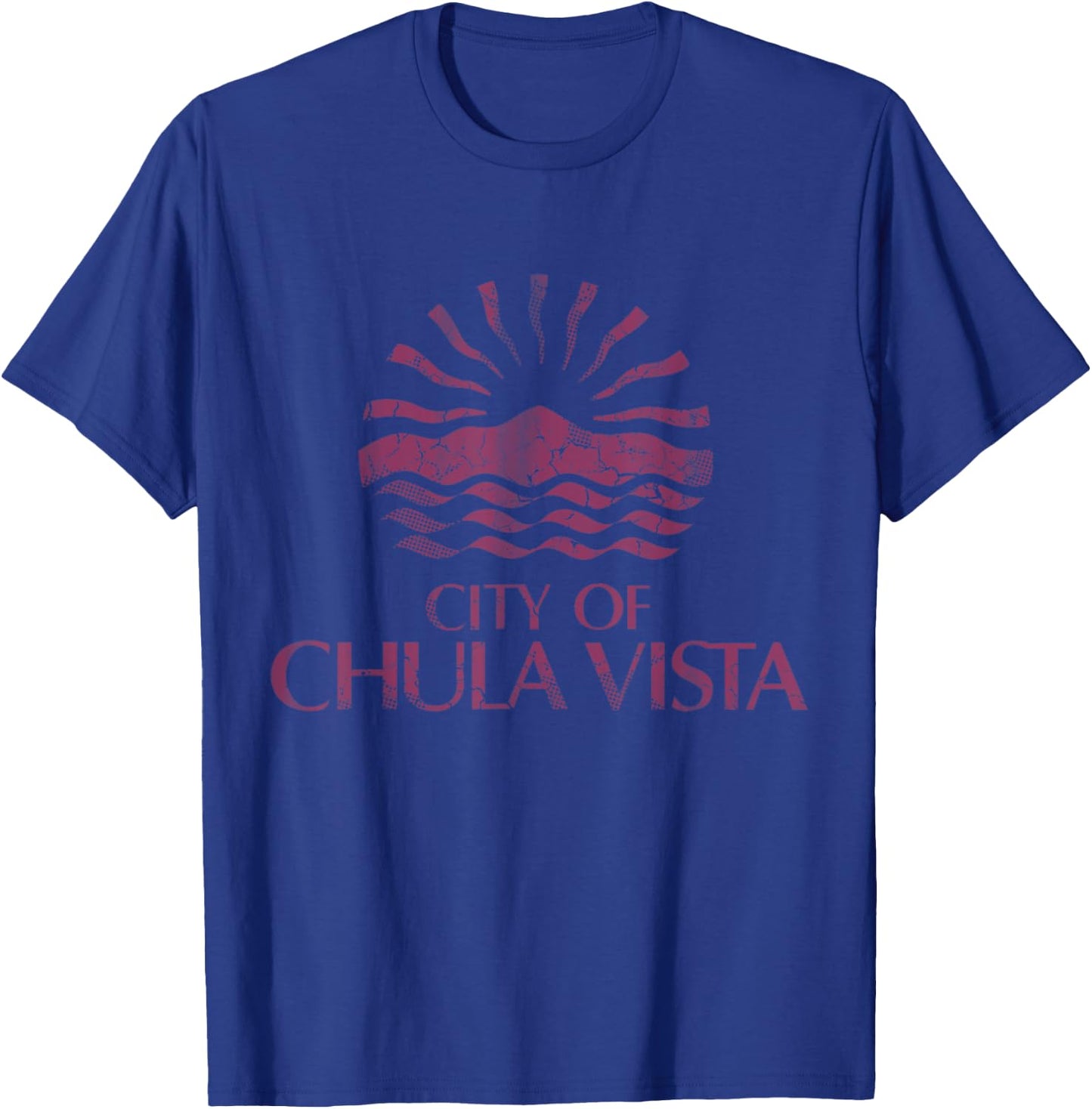 Vintage Chula Vista California Flag T-Shirt - T-Shirt | Royal