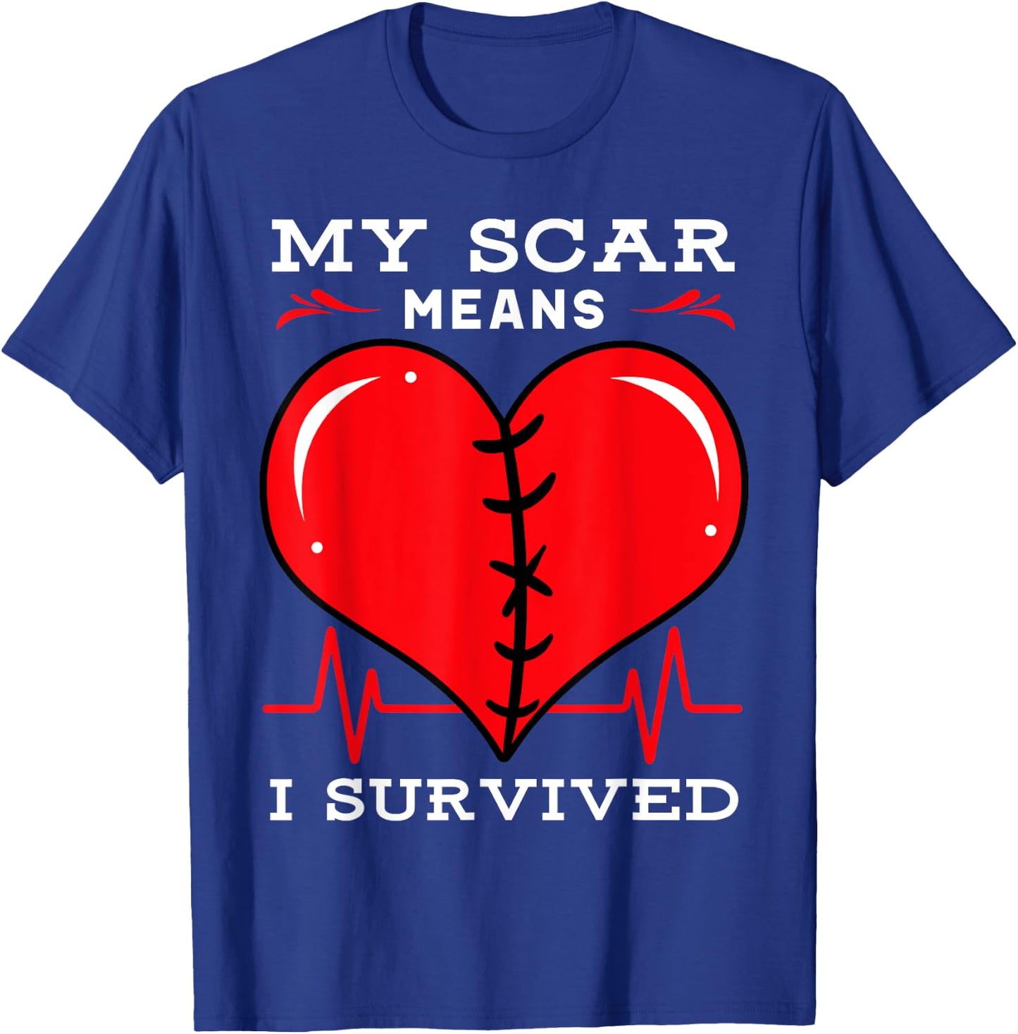 Open Heart Surgery Coronary Bypass Artery Stent Patients TR T-Shirt - T-Shirt | Royal