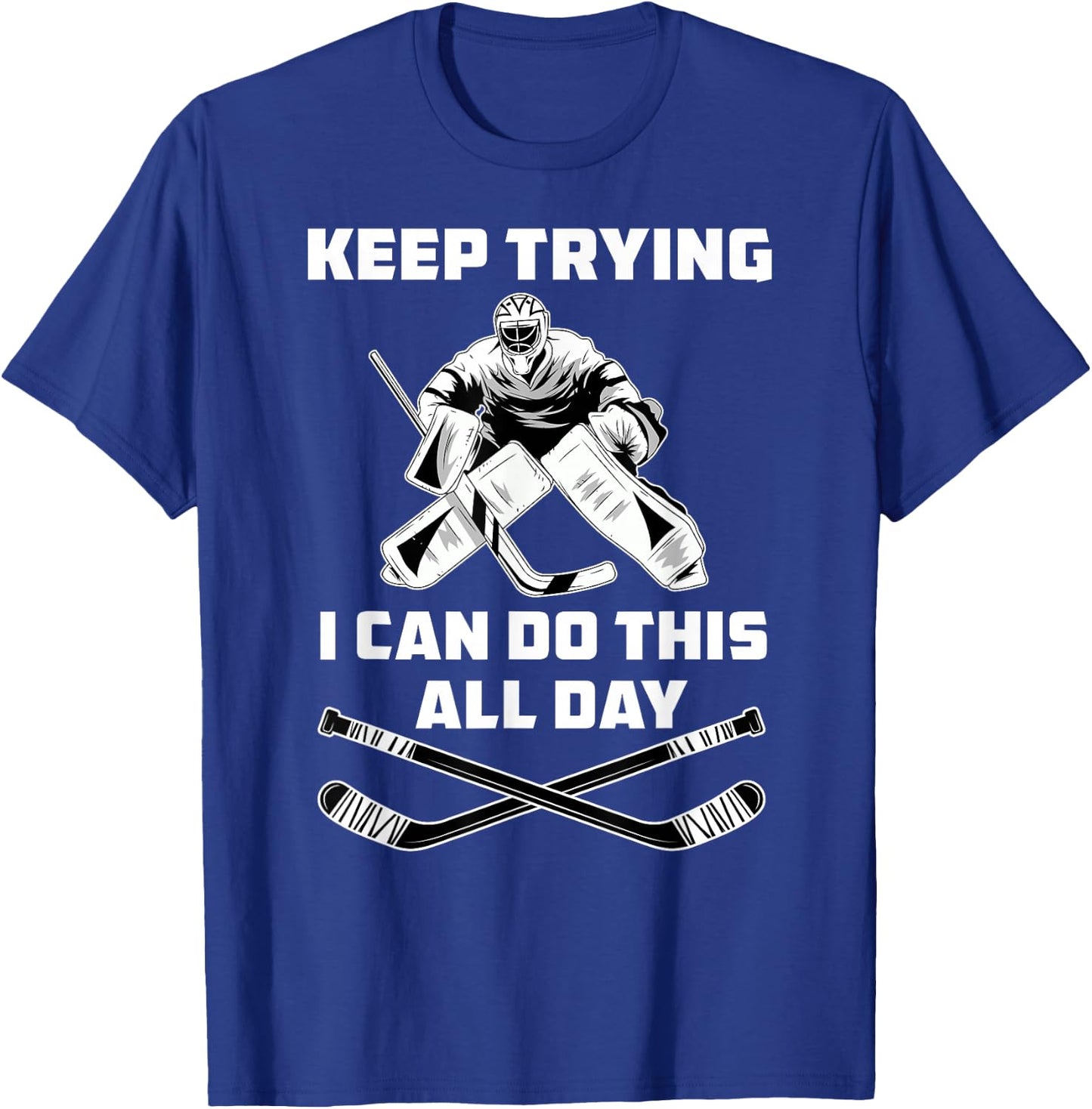 Funny Ice Hockey Goalie T-Shirt - T-Shirt | Royal
