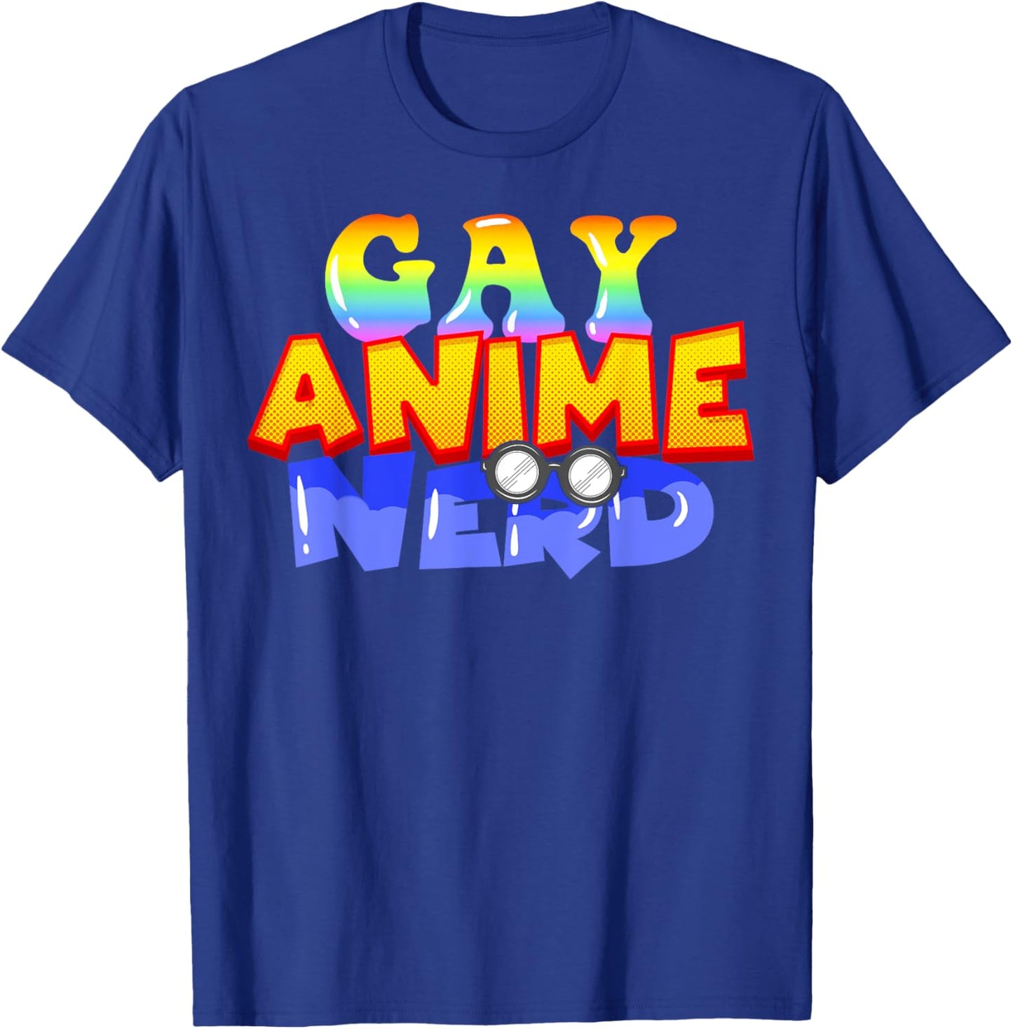 Gay Anime Nerd Funny Anime Lover Pride T-Shirt - T-Shirt | Royal