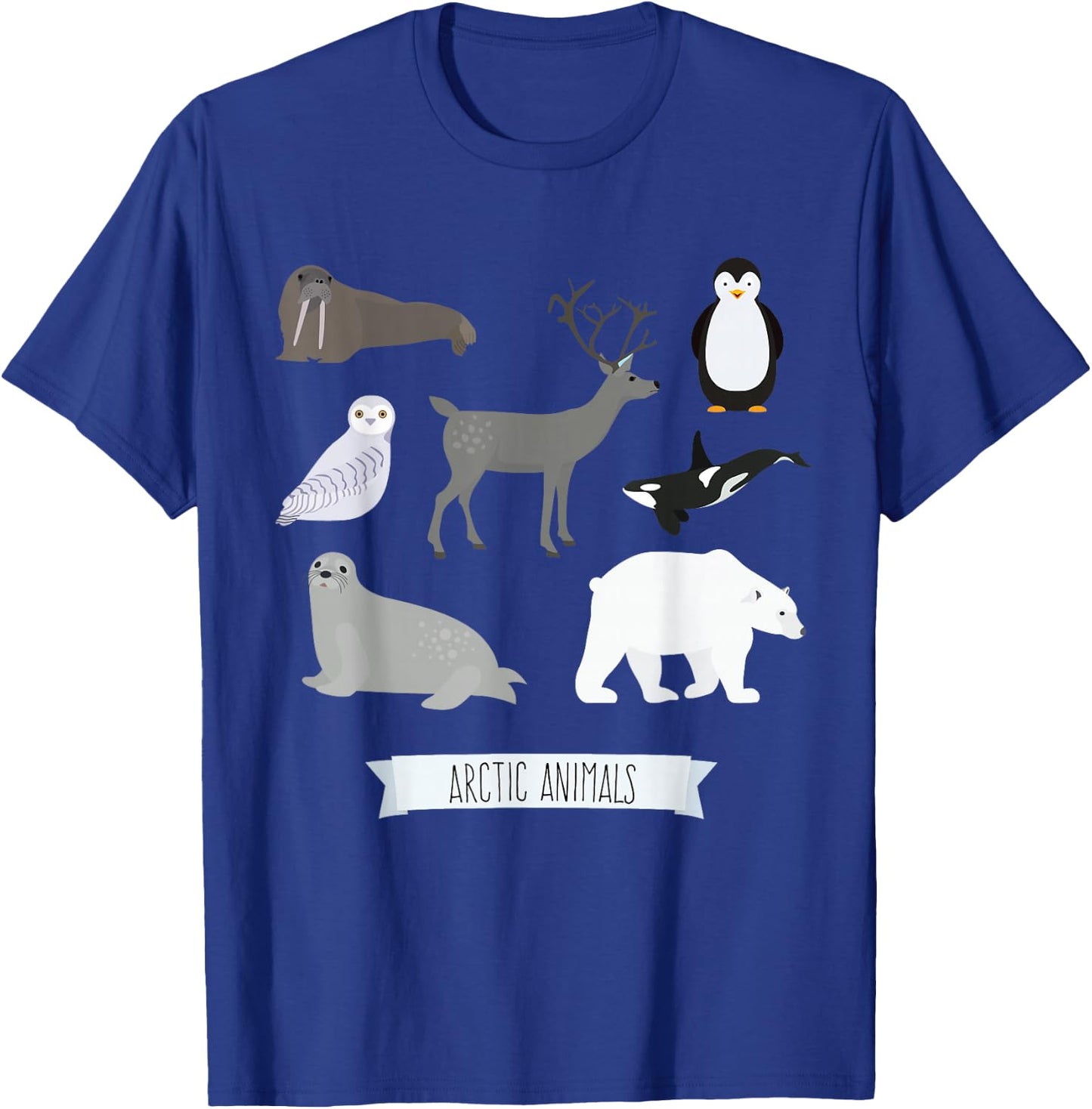 Arctic Animals Gift Walrus Penguin Polar Bear Arctic Kids T-Shirt - T-Shirt | Royal