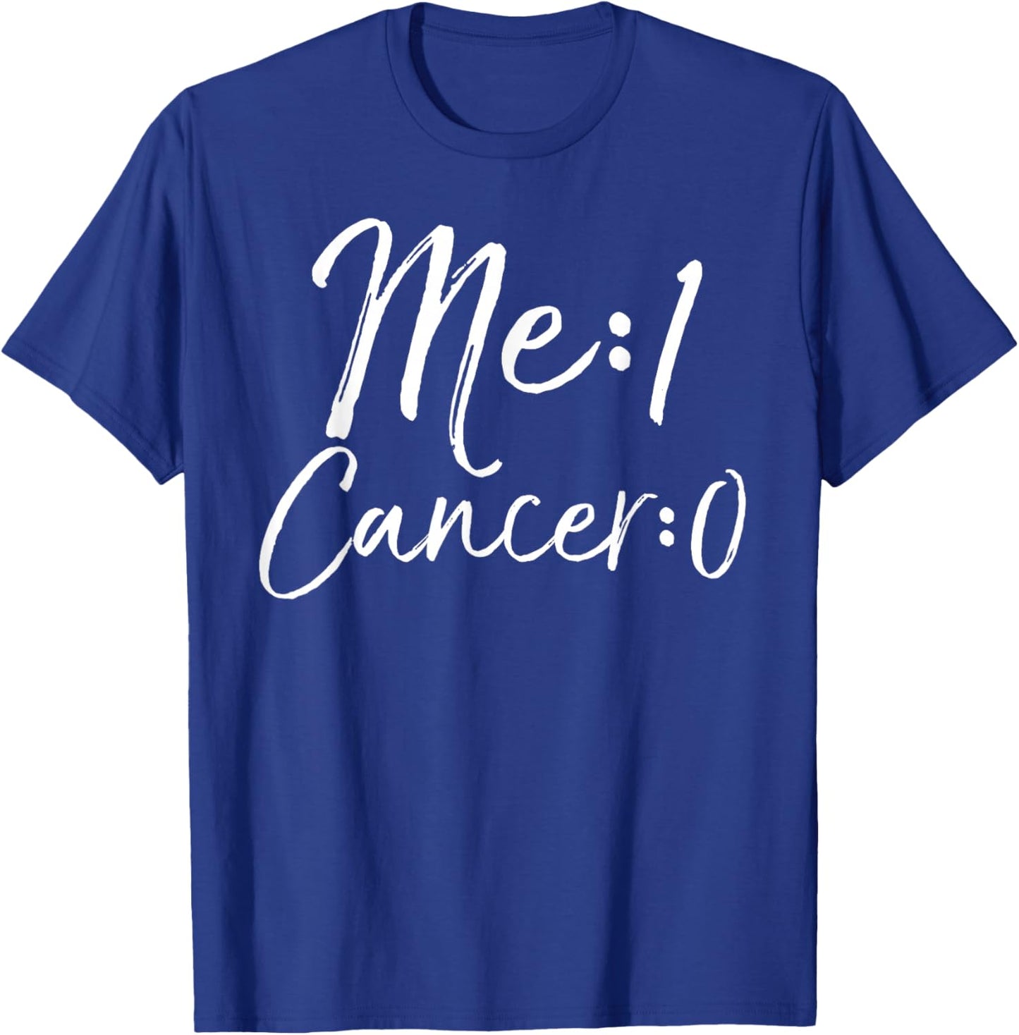 Cancer Free Remission Gift Cancer Survivor Me: 1 Cancer: 0 T-Shirt - T-Shirt | Royal