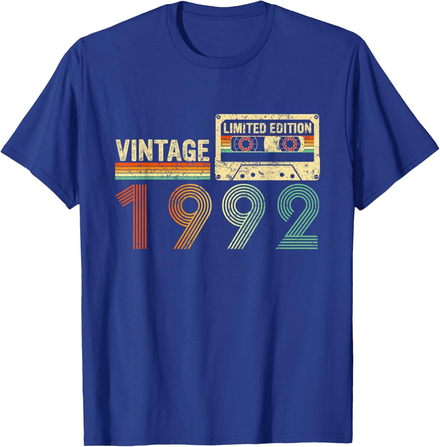 30 Year Old Gifts Vintage 1992 30th Birthday Cassette Tape T-Shirt - T-Shirt | Royal