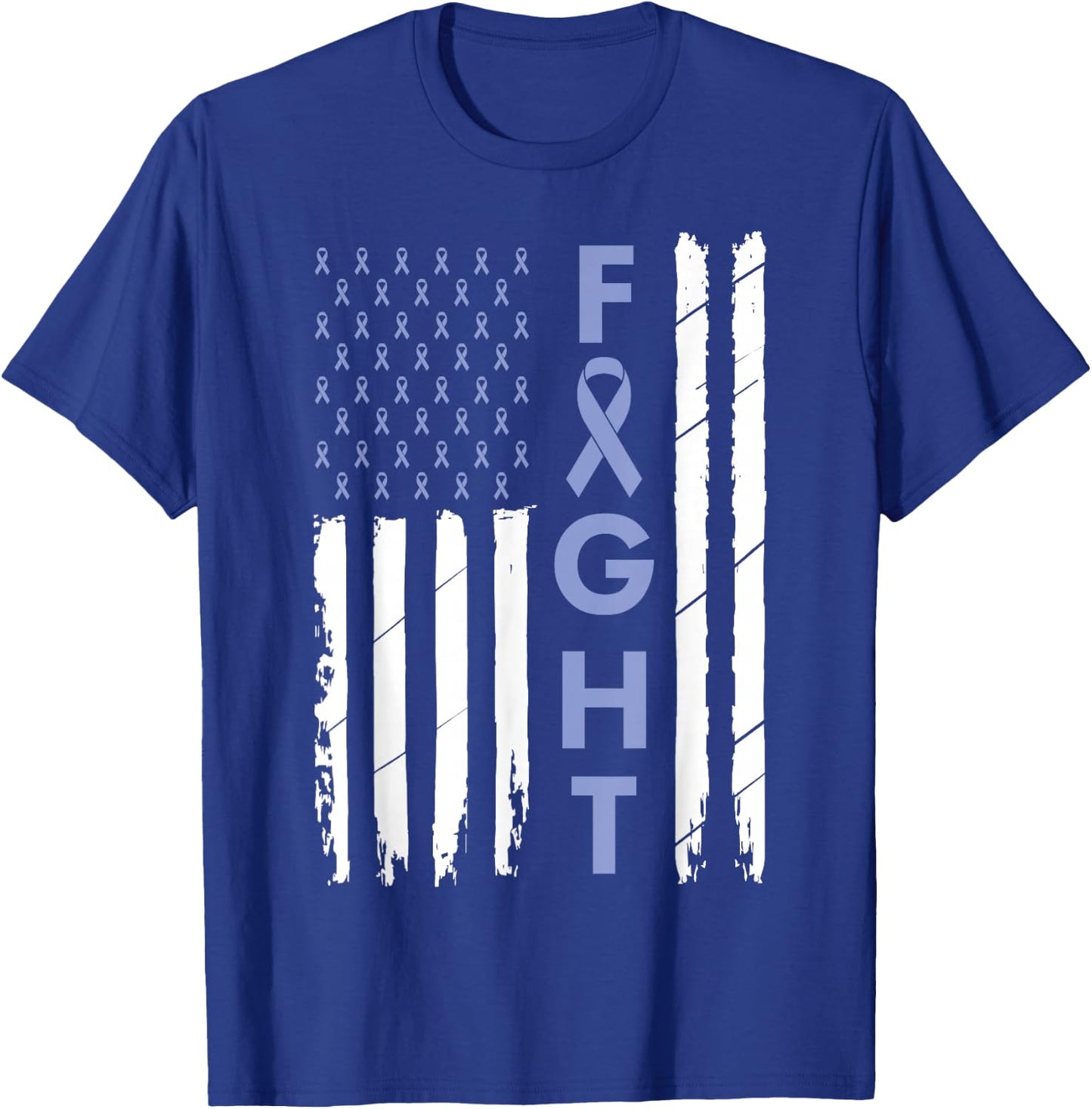 Esophageal Cancer Awareness Gifts Co. Purple Periwinkle Ribbon Cancer Awareness - Women's -Adults Classic Fit Short Sleeve - Black - Small T-Shirt - T-Shirt | Royal