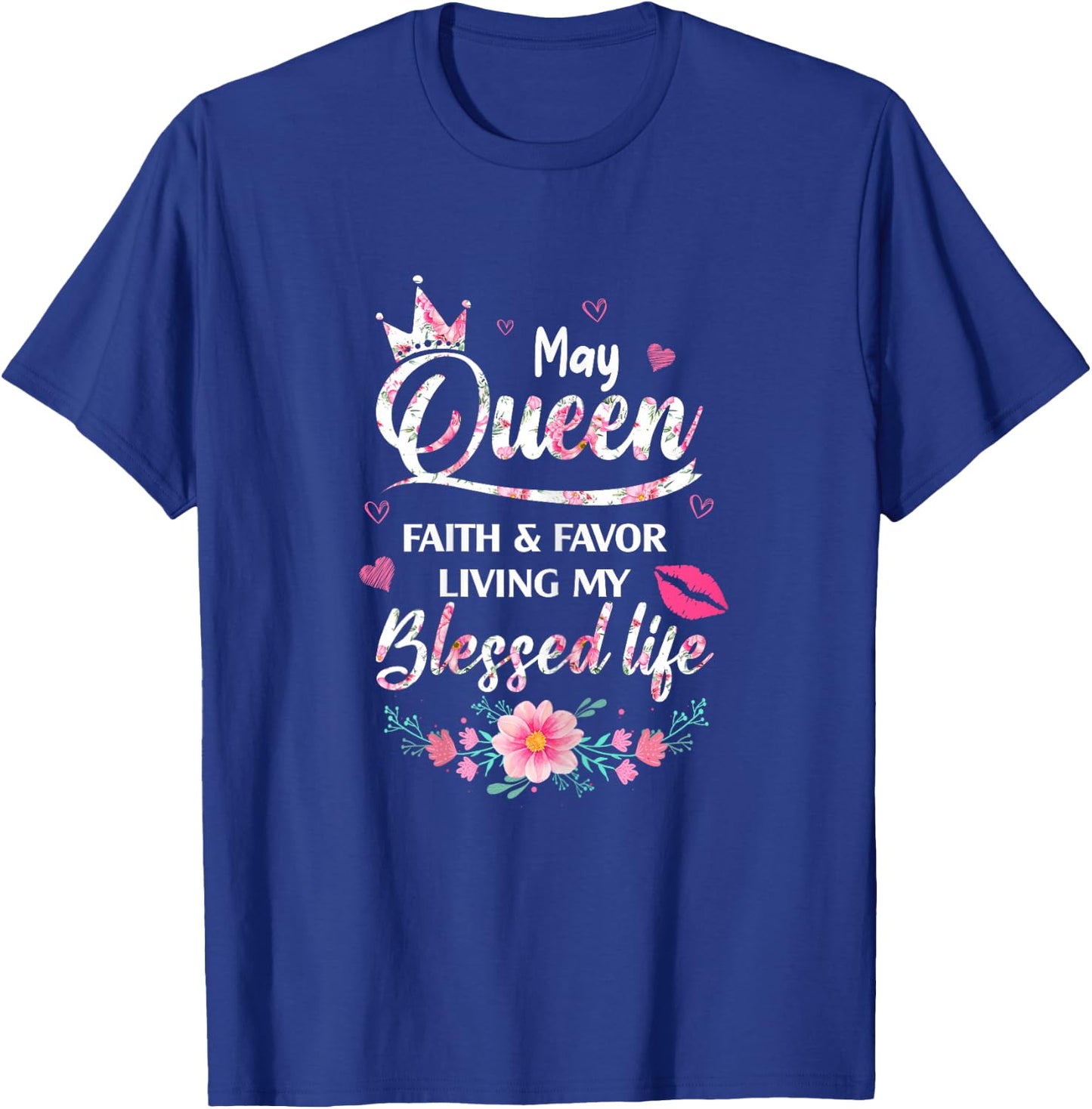 A Queen Was Born In May Birthday Girls Queen Bday T-Shirt - T-Shirt | Royal