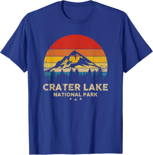 Crater Lake - National Park Retro Souvenir T-Shirt - T-Shirt | Royal