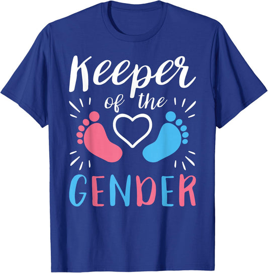 Keeper of the Gender Cute Gender Reveal Funny Pregnancy T-Shirt - T-Shirt | Royal