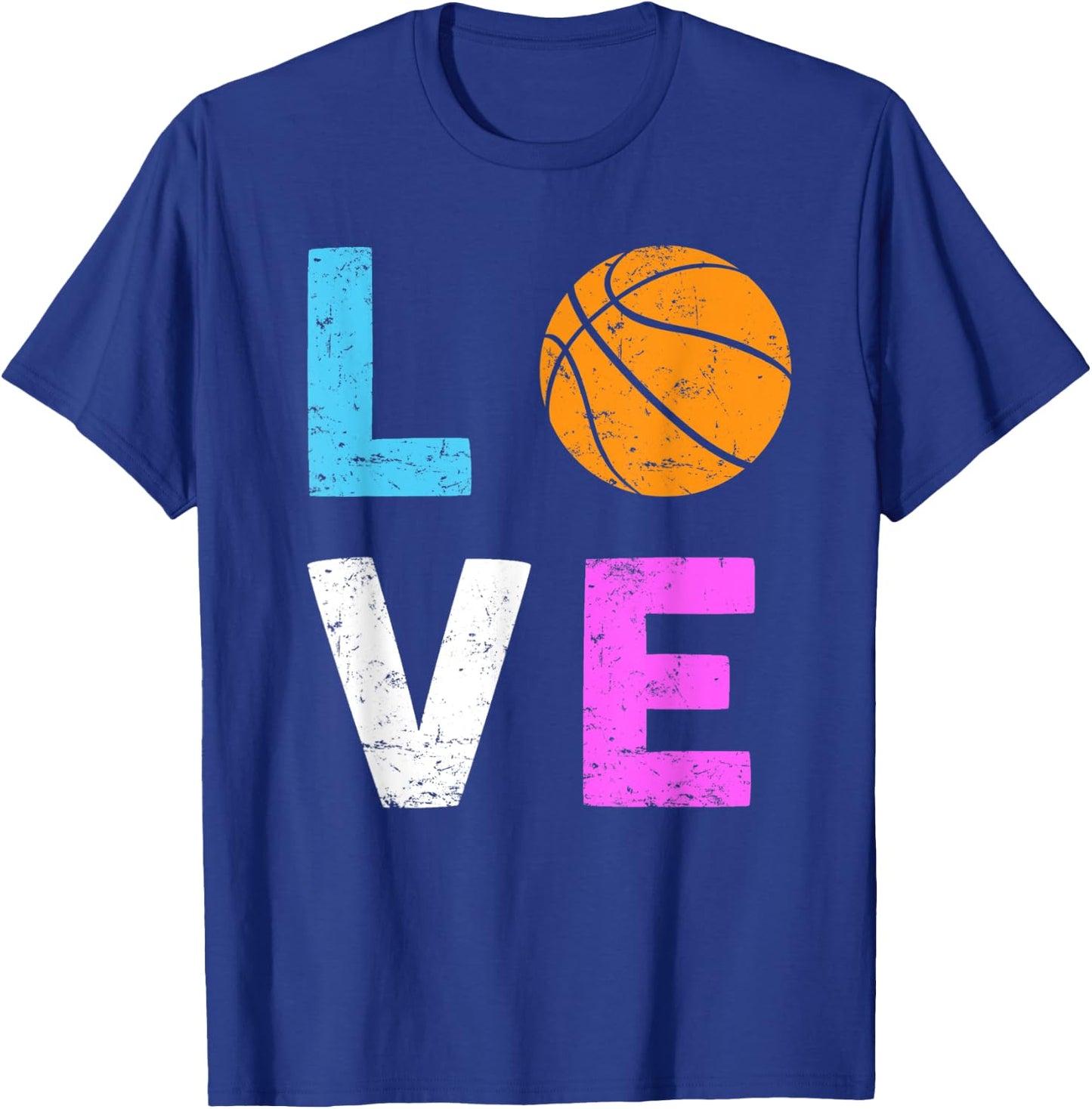 Basketball Love Basketball Player and Girls T-Shirt - T-Shirt | Royal