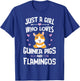 Just A Girl Who Loves Guinea Pigs And Flamingos T-Shirt - T-Shirt | Royal