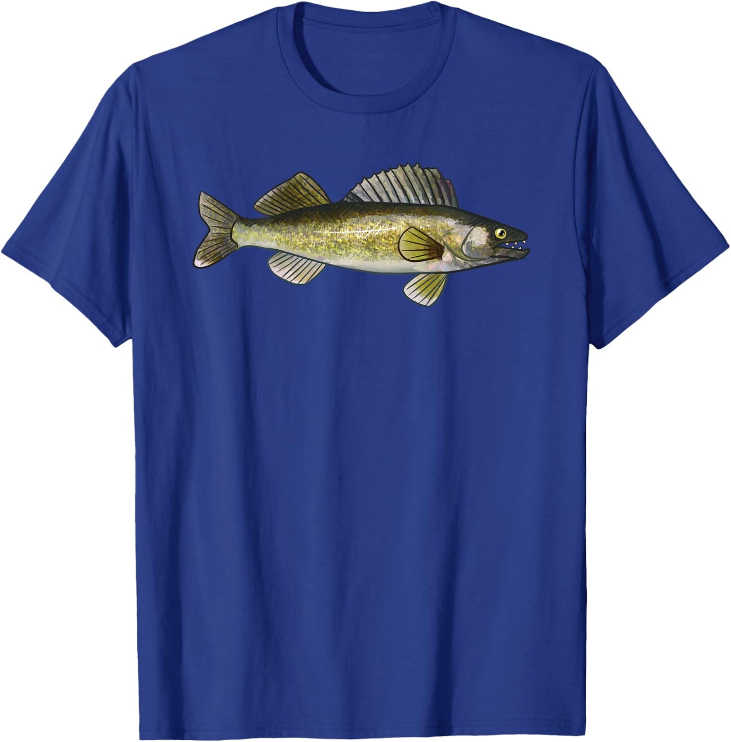 BACK PRINT Walleye Fishing | Walleye T-Shirt - T-Shirt | Royal