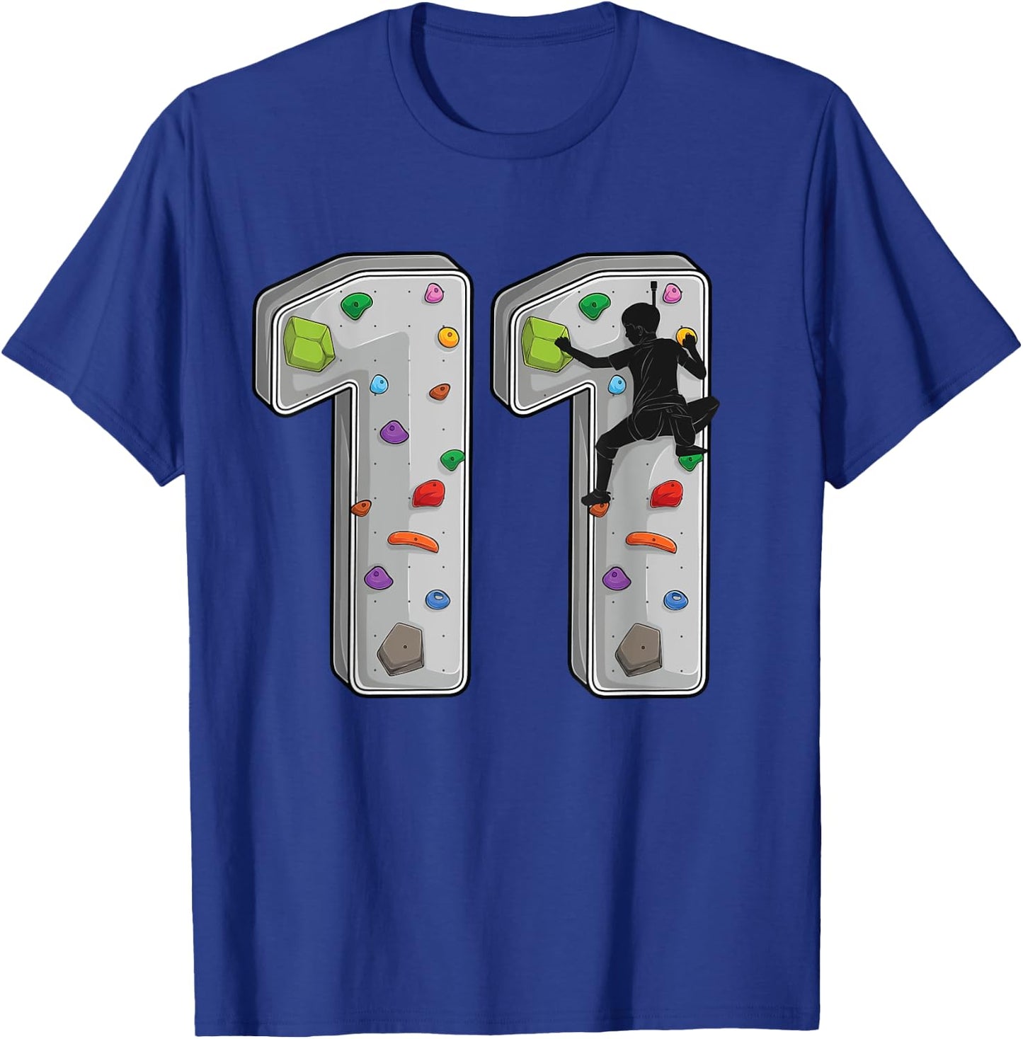 11 year old rock climbing 11th birthday Adventures Climber T-Shirt - T-Shirt | Royal