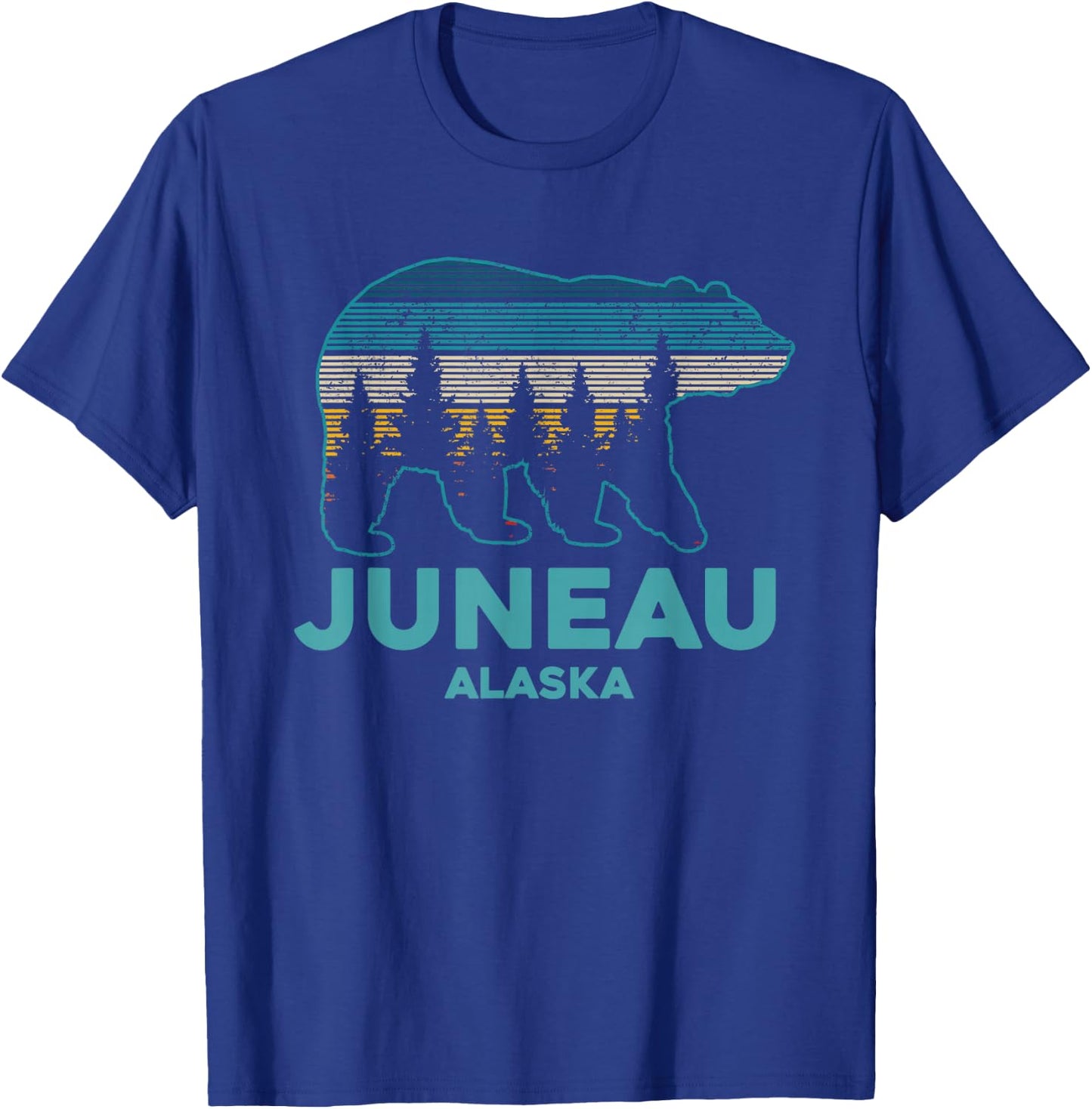 Juneau Alaska Grizzly Bear Souvenir T-Shirt - T-Shirt | Royal