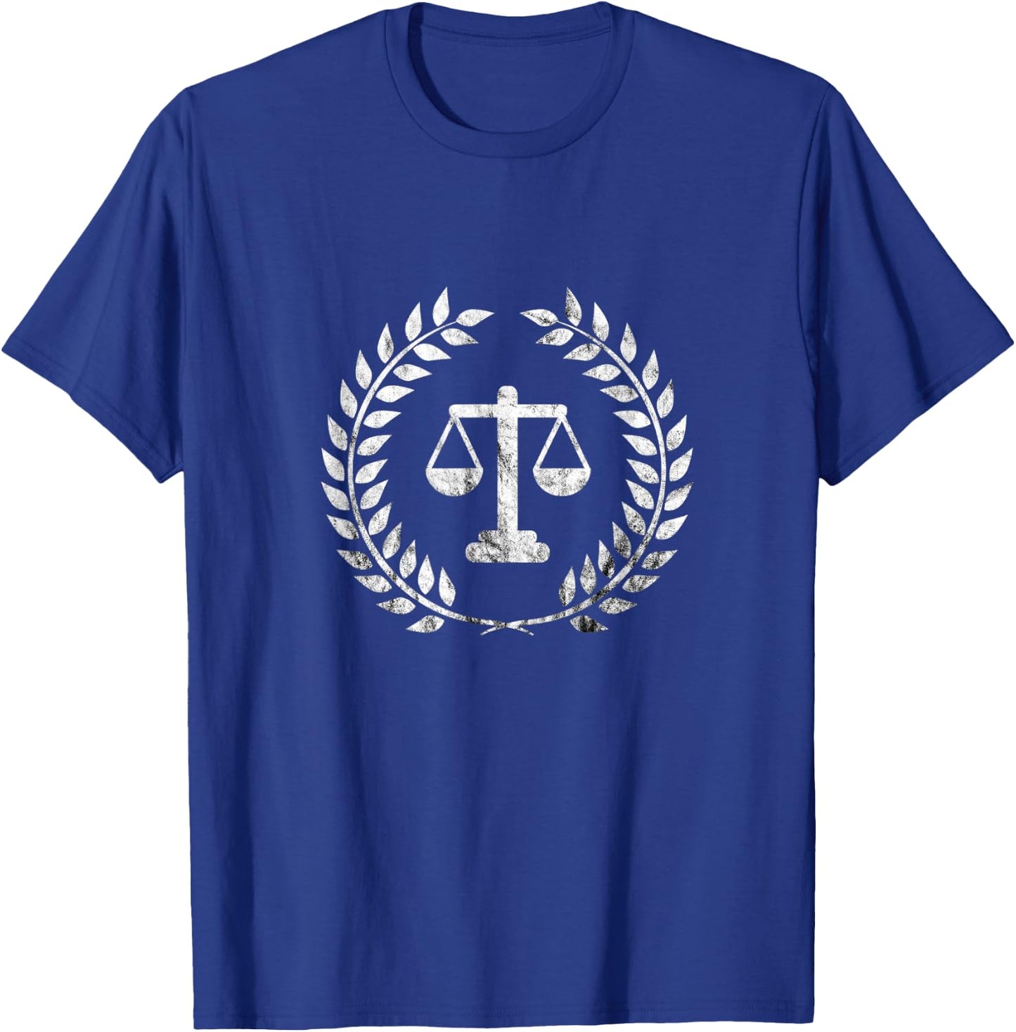 Law Vintage Scale Justice Lawyer Law Student Law School T-Shirt - T-Shirt | Royal
