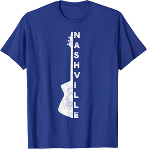 Nashville Guitar Country Music Lovers Gifts For Fathers Day T-Shirt - T-Shirt | Royal