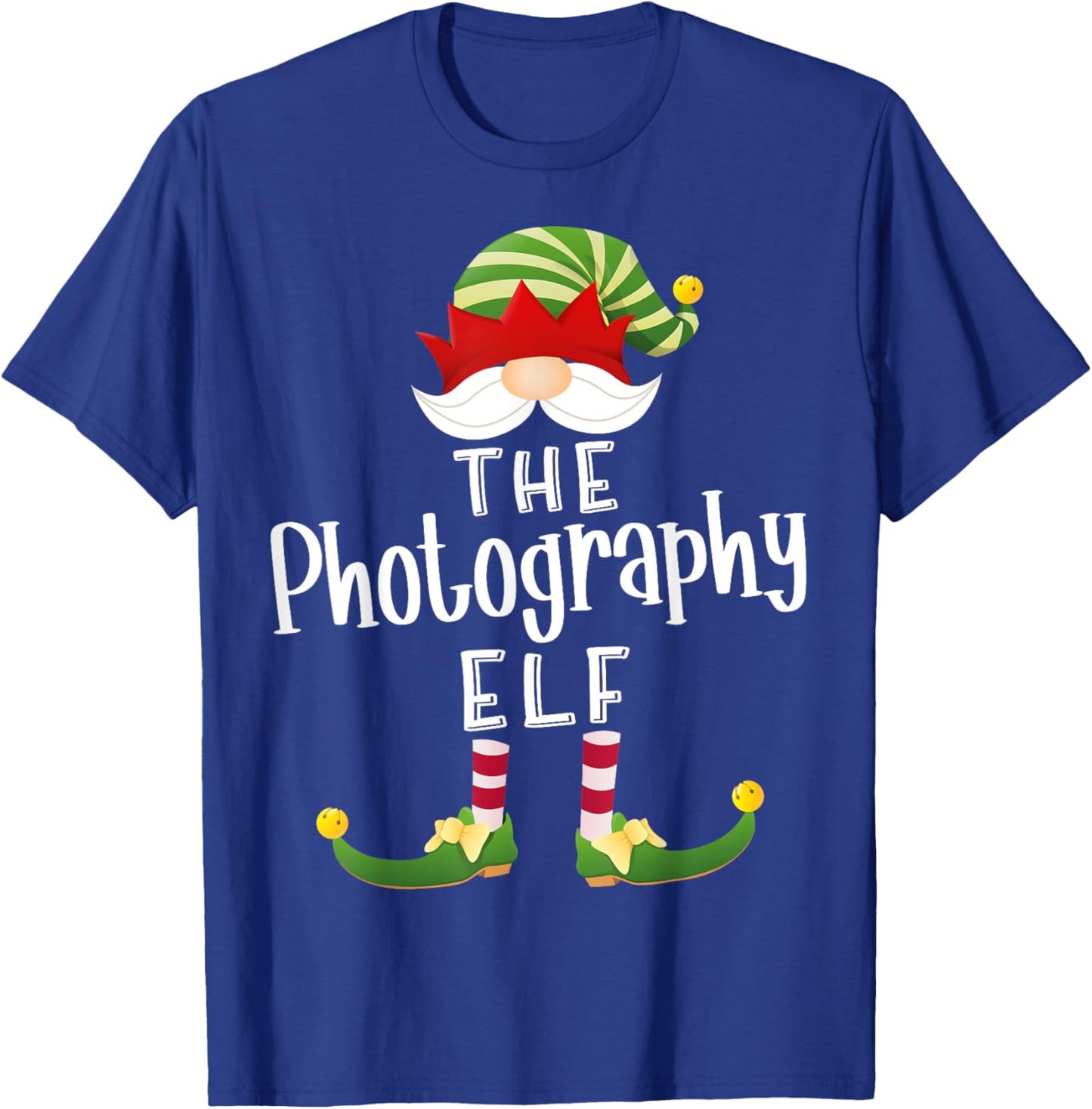 Photography Elf Group Christmas Funny Pajama Party T-Shirt - T-Shirt | Royal
