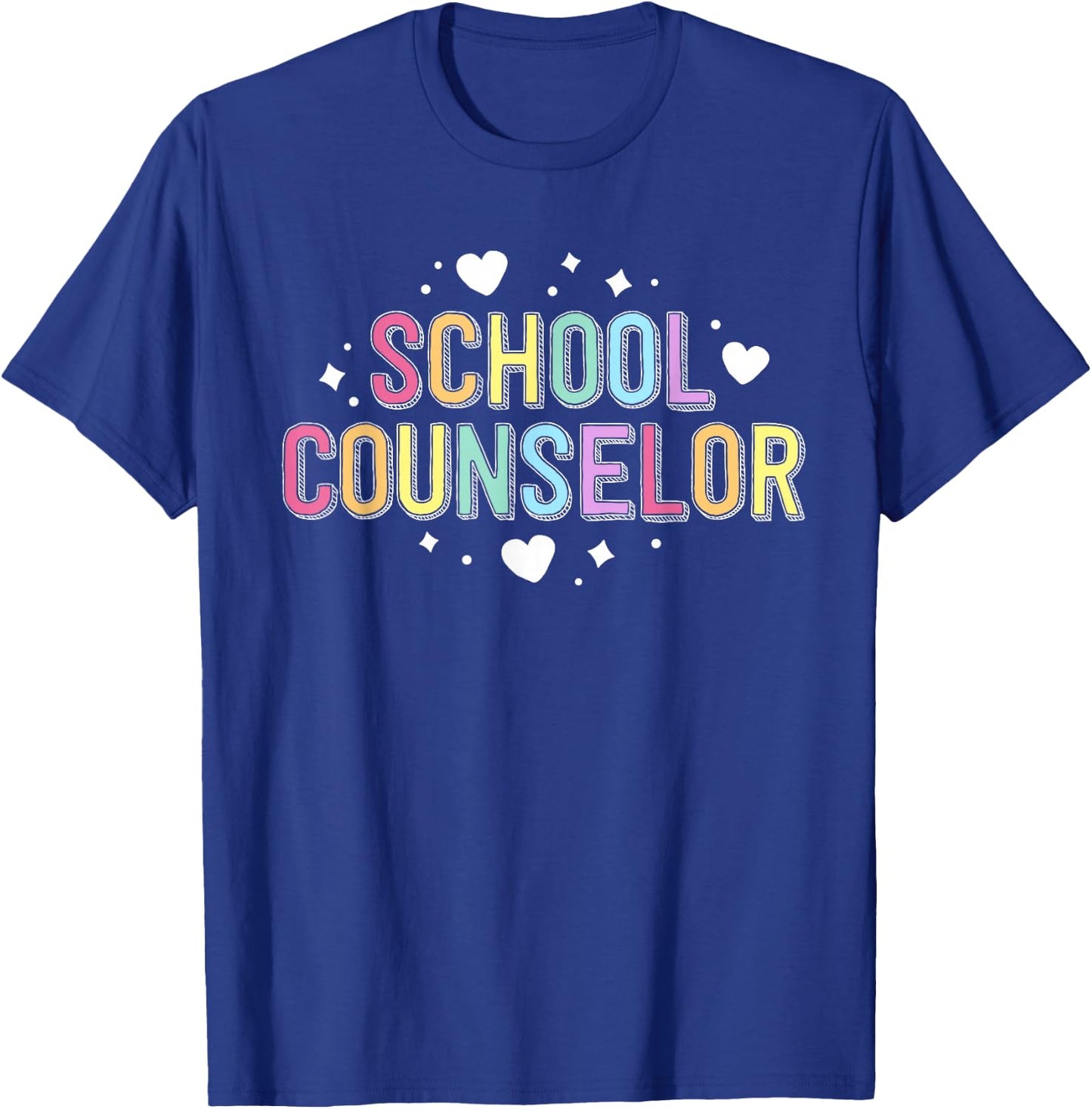 School Counselor Shirt Matching School Guidance Therapist T-Shirt - T-Shirt | Royal