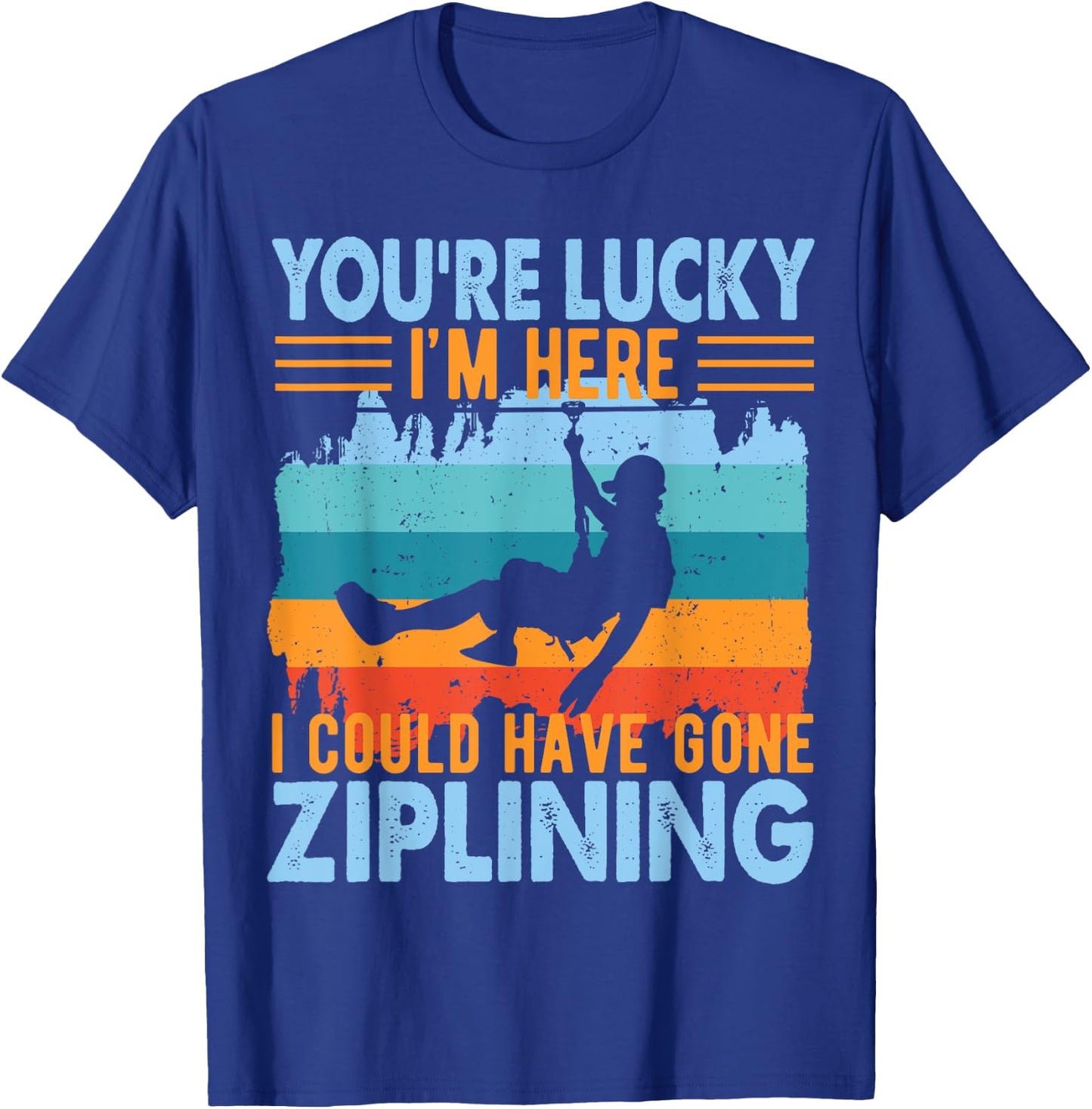 Ziplining Zip Line Zipline Adventure T-Shirt - T-Shirt | Royal