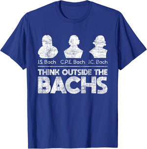 Think Outside The Bachs - Classical Music Composer Teacher T-Shirt - T-Shirt | Royal