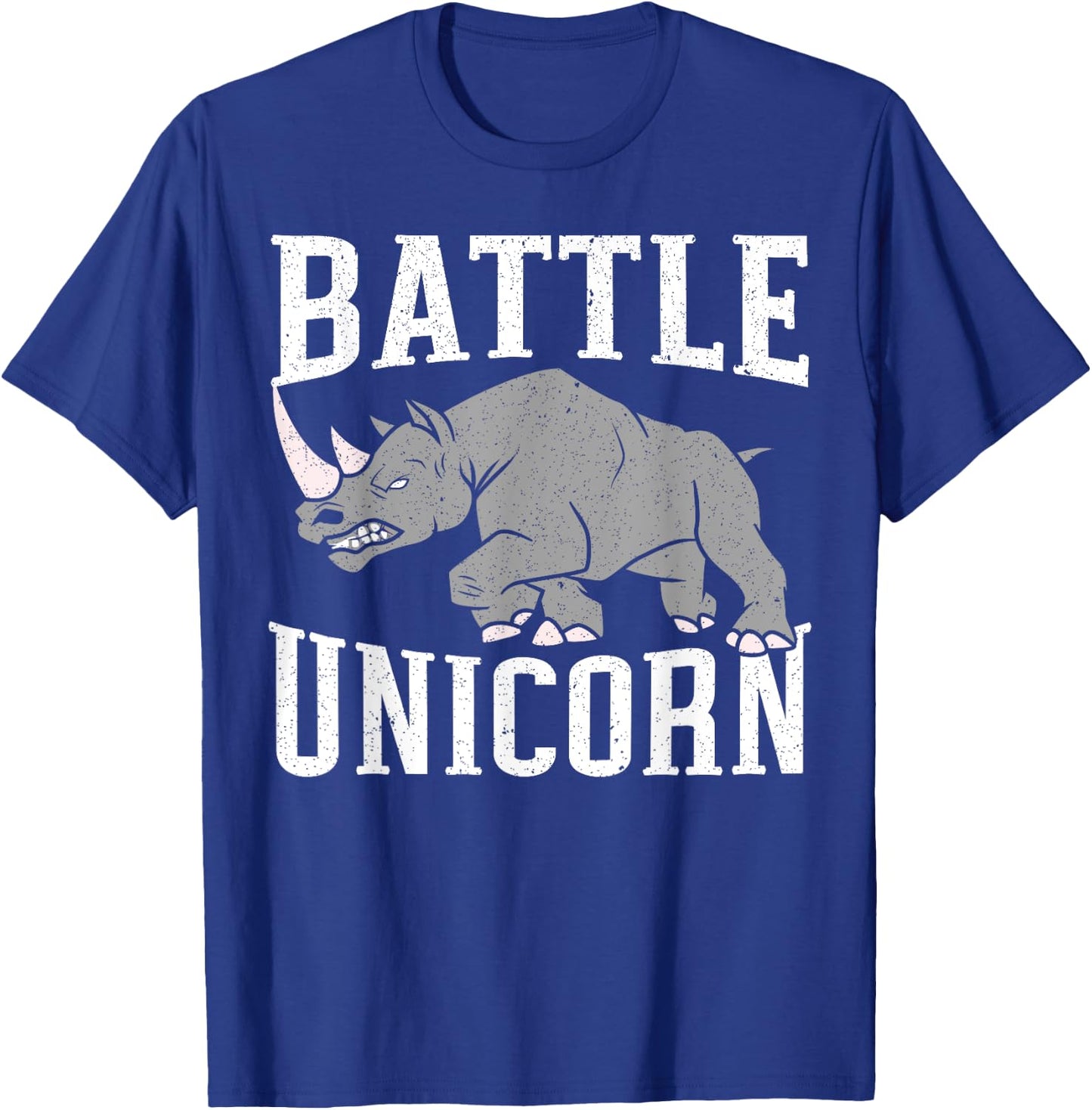 Battle Unicorn Rhinocerus Wildlife Animal Herbivore Rhino T-Shirt - T-Shirt | Royal