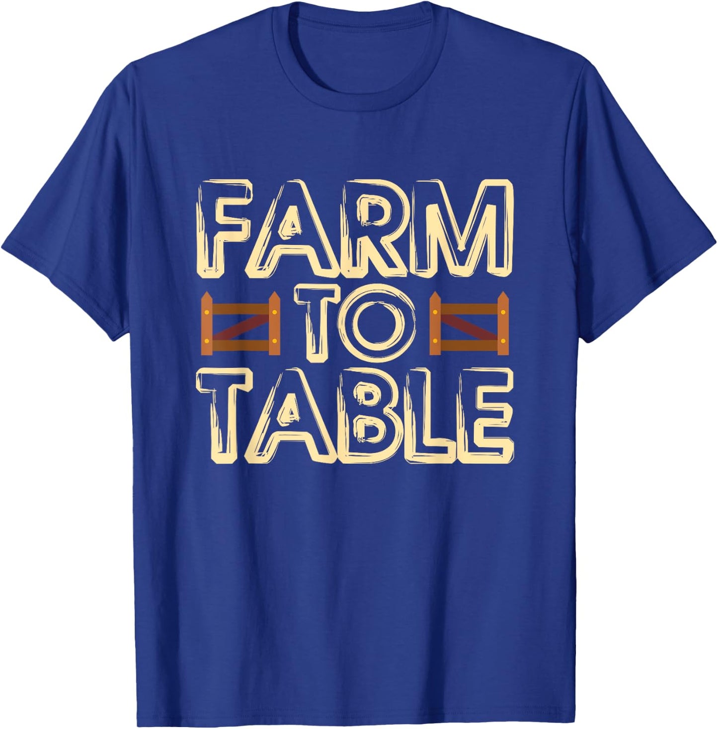 Farm to Table Eat Local Real Food T-Shirt - T-Shirt | Royal