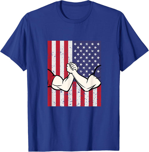 Arm Wrestling Shirt Patriotic Gifts Flag