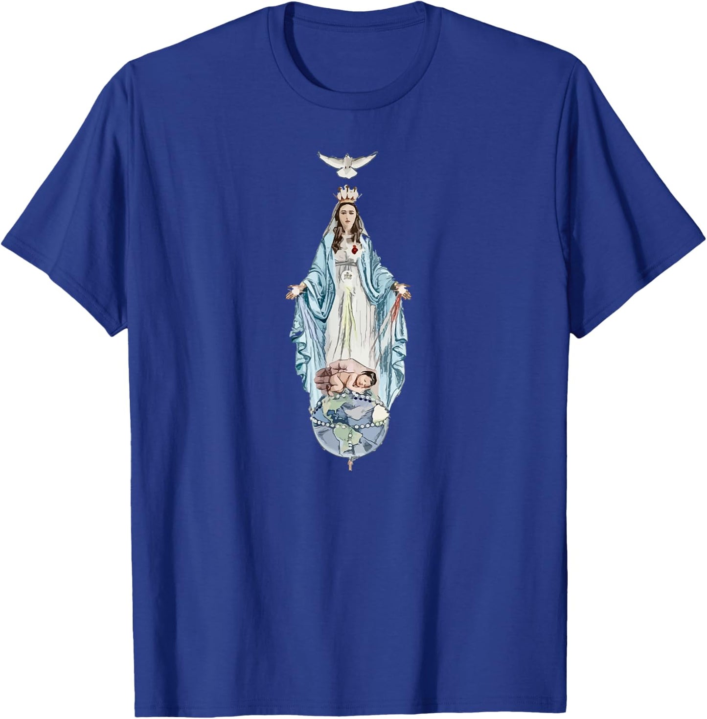 Queen and Mother of the End Times Our Lady Virgin Mary T-Shirt - T-Shirt | Royal