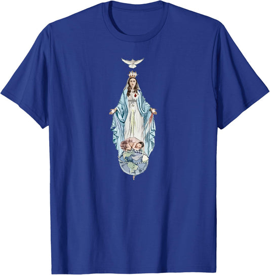Queen and Mother of the End Times Our Lady Virgin Mary T-Shirt - T-Shirt | Royal