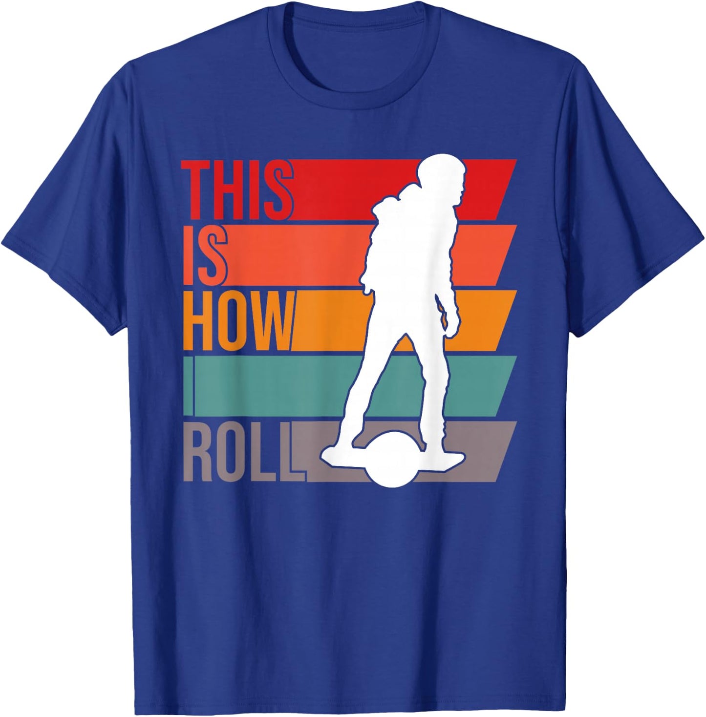 One wheel This Is How I Roll Retro Vintage Onewheel GT S T-Shirt - T-Shirt | Royal