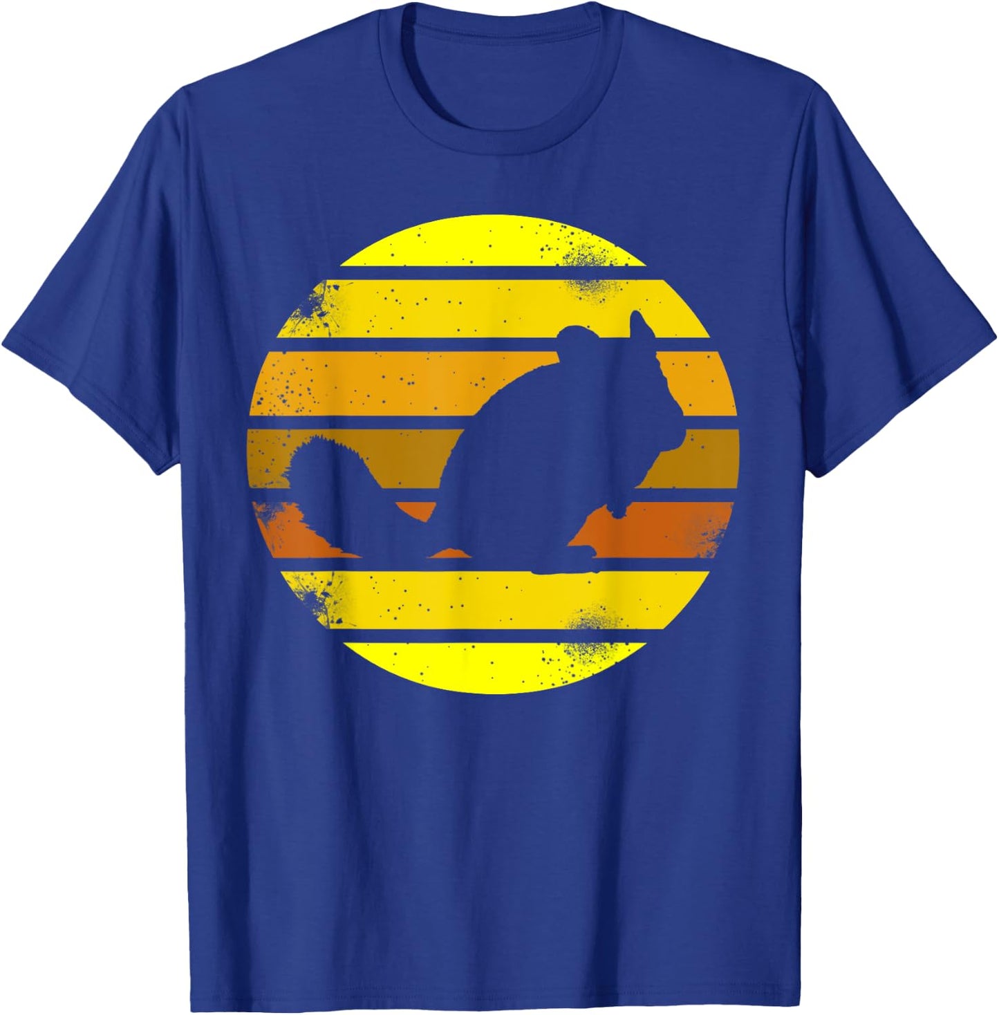 Retro Style Chinchilla Silhouette Vintage T-Shirt - T-Shirt | Royal