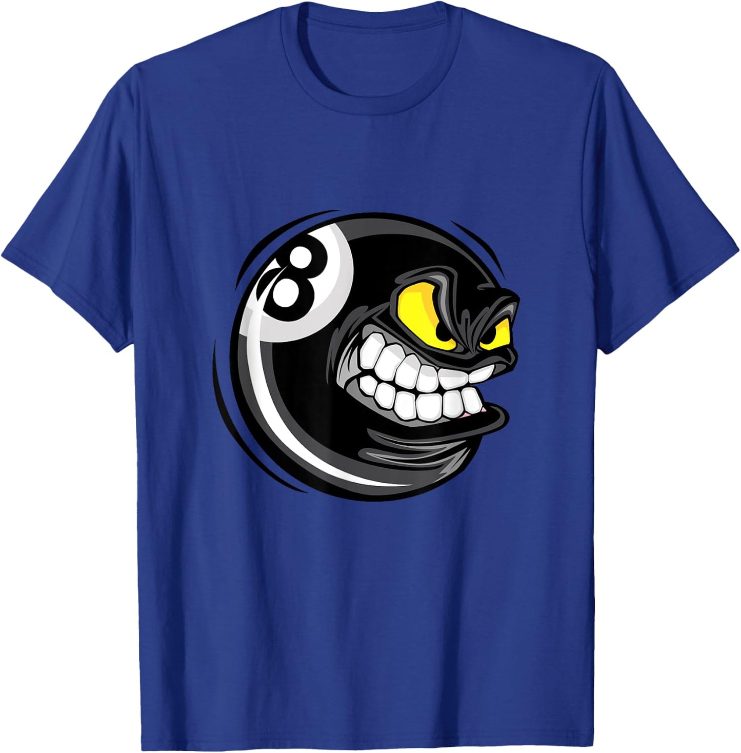 Enjoy Cool Pool Billiards Angry 8 Ball Graphic Designs T-Shirt - T-Shirt | Royal